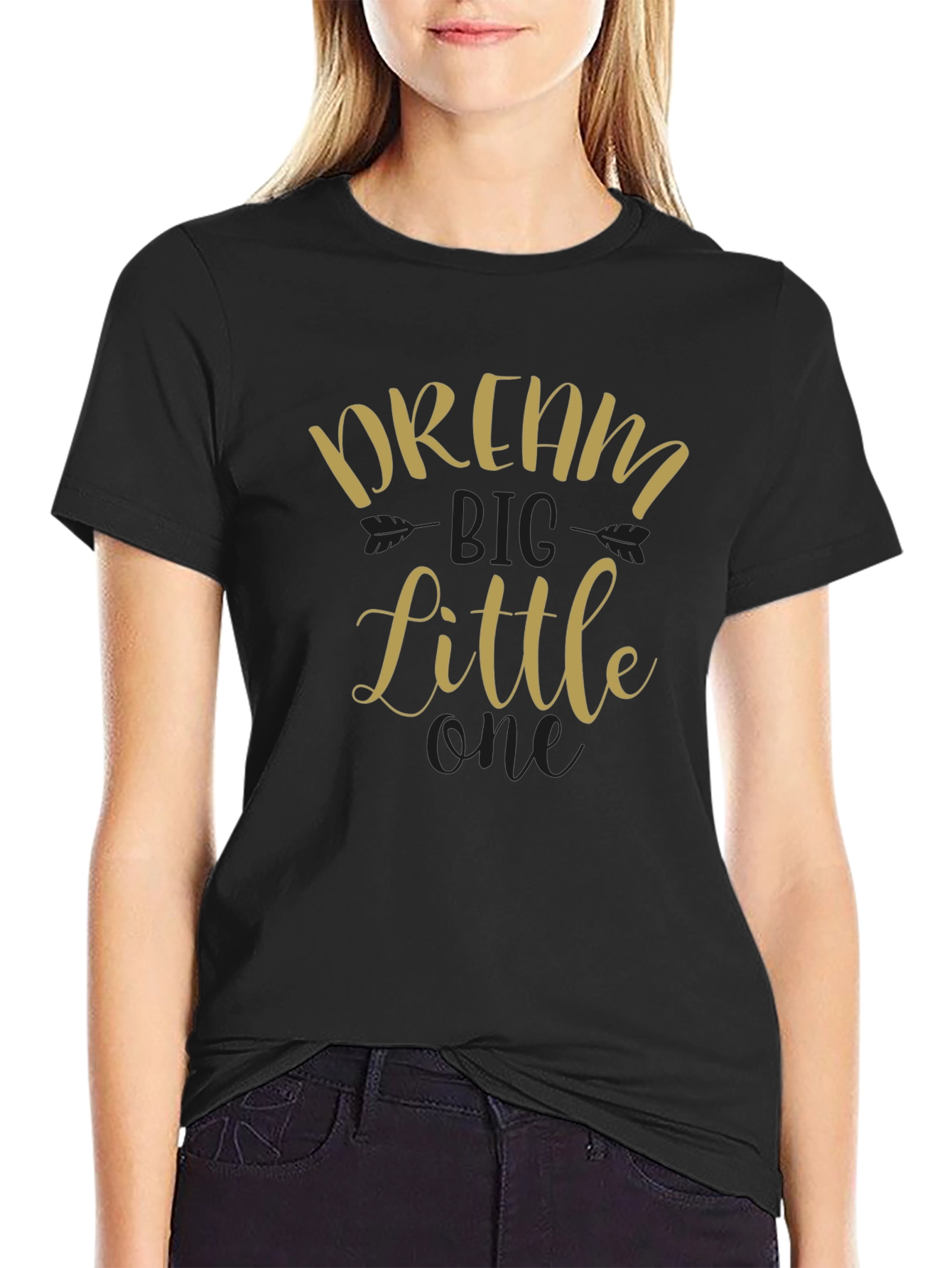Dream Big Little One Black T-Shirt