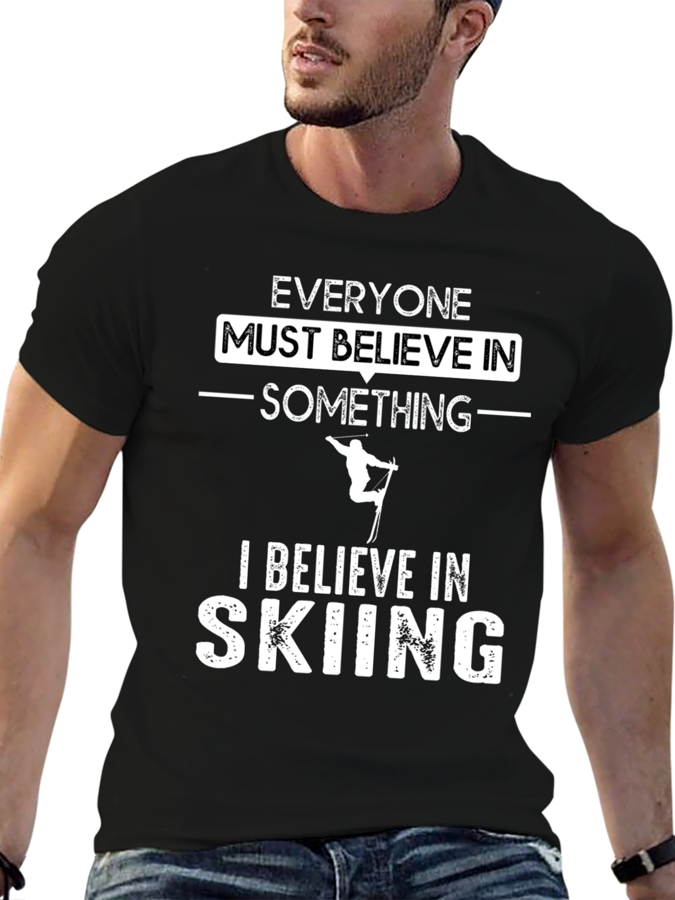 Believe In Skiing Graphic T-Shirt