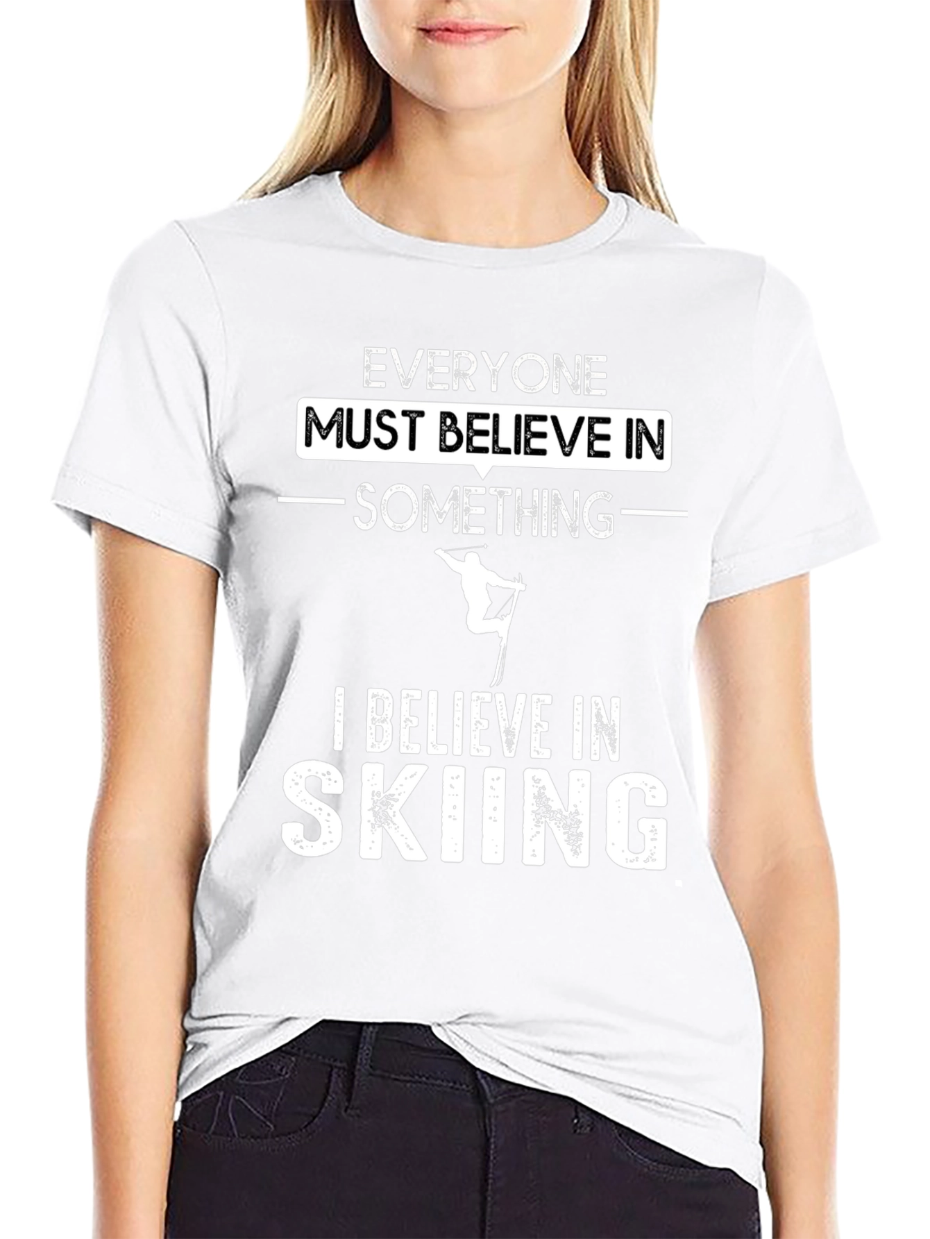 Believe In Skiing Graphic T-Shirt