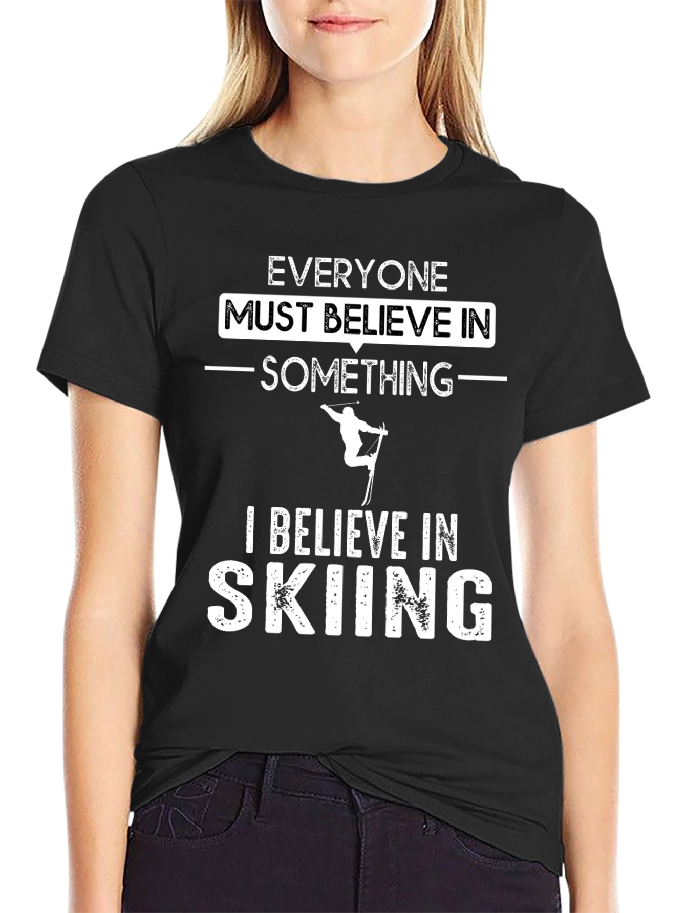Believe In Skiing Graphic T-Shirt