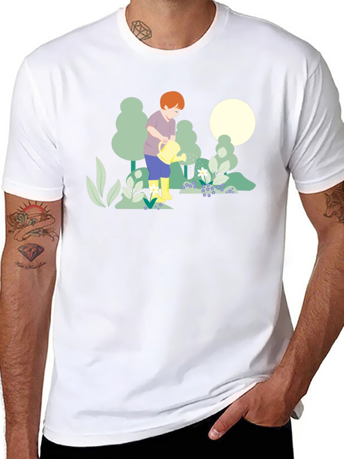 Gardener Graphic Tee - Black Cotton T-Shirt
