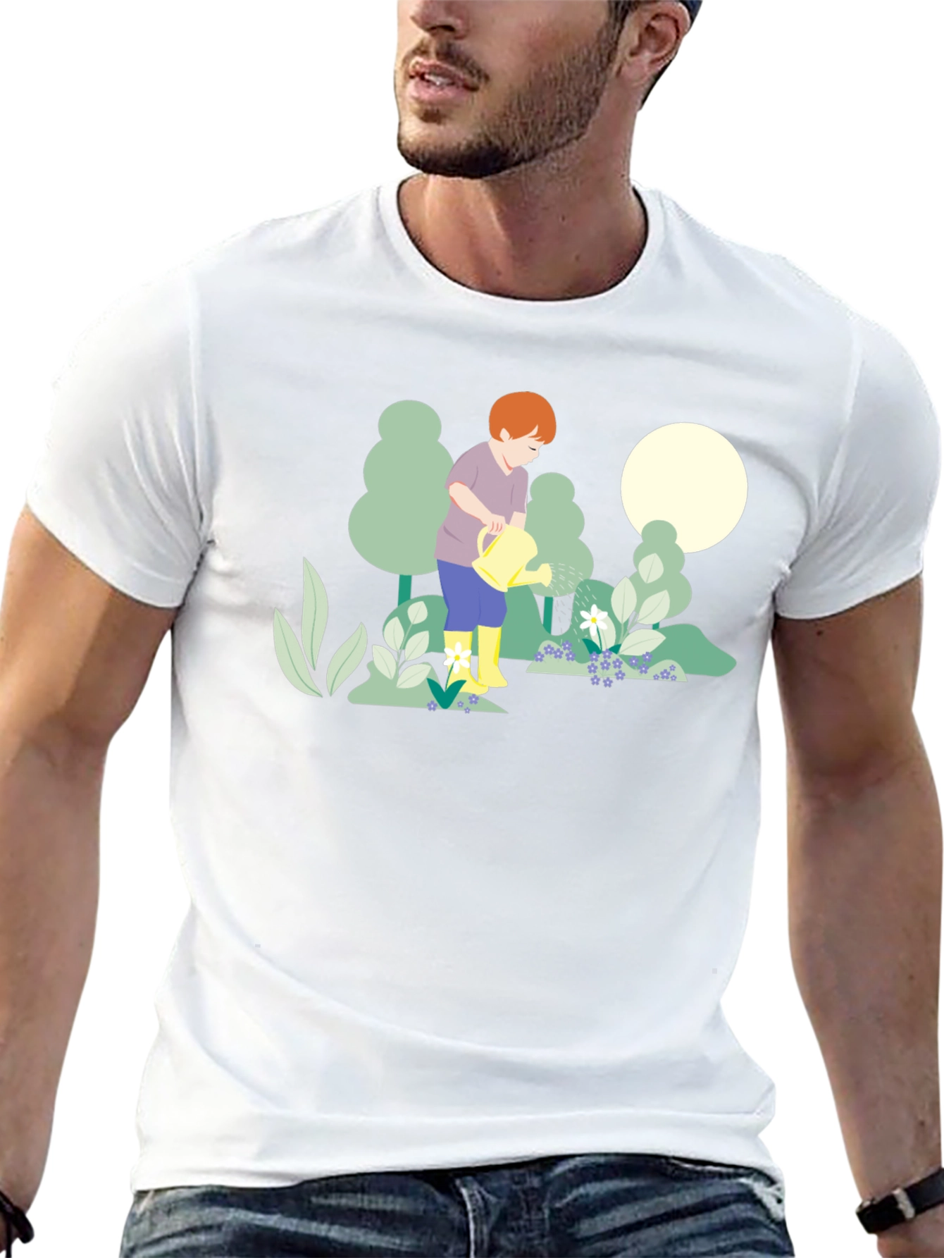 Gardener Graphic Tee - Black Cotton T-Shirt