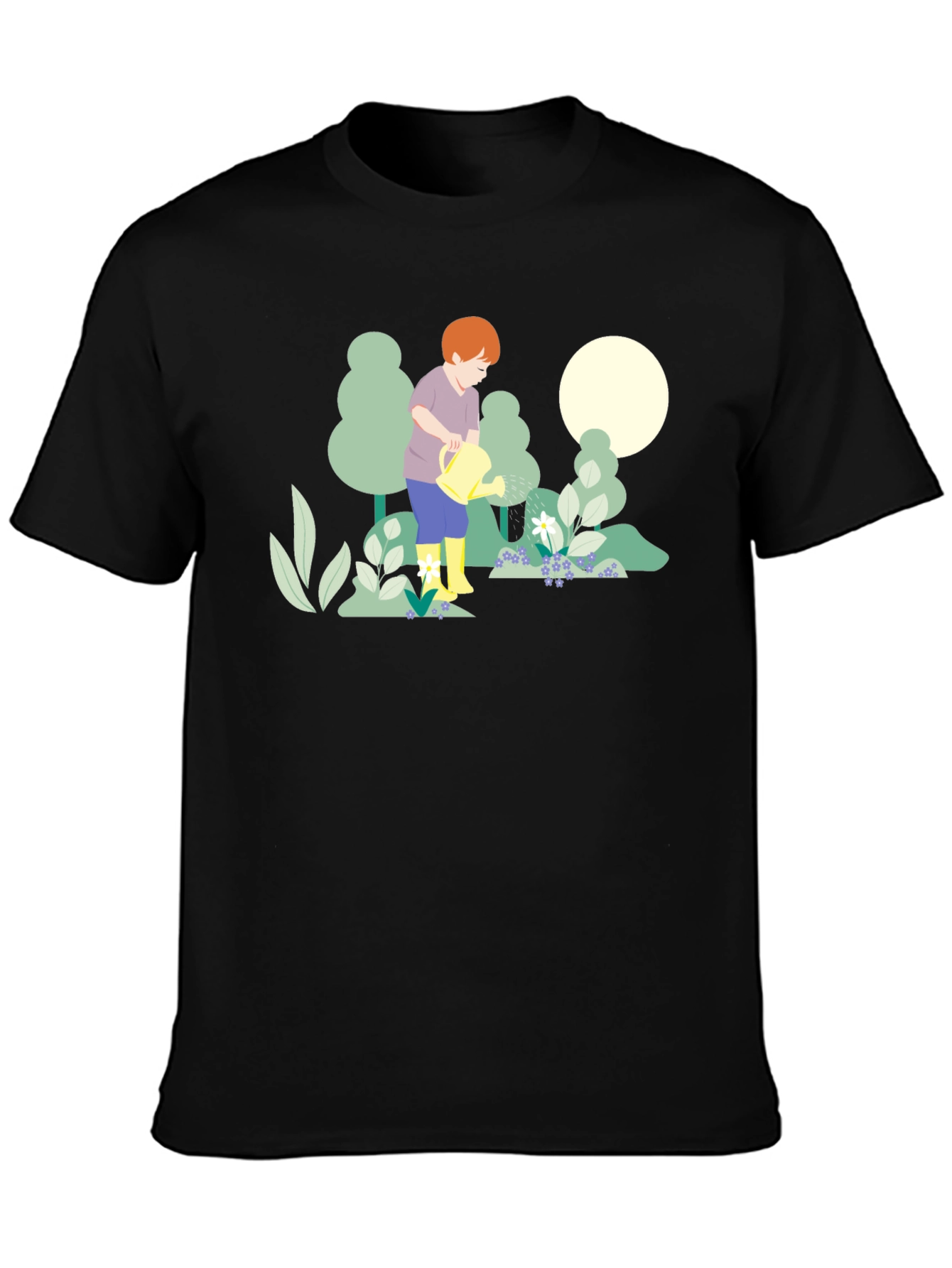 Gardener Graphic Tee - Black Cotton T-Shirt