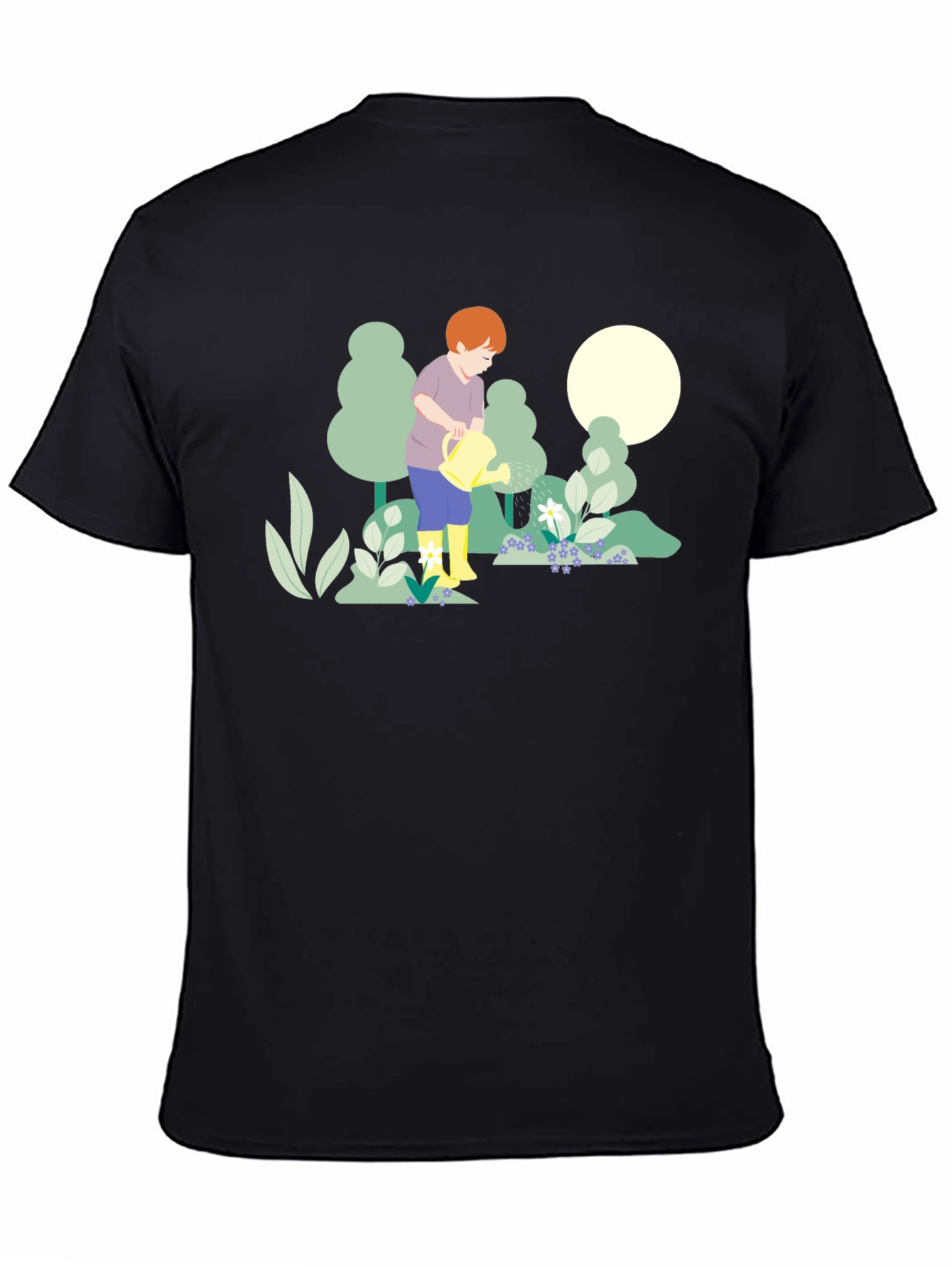 Gardener Graphic Tee - Black Cotton T-Shirt