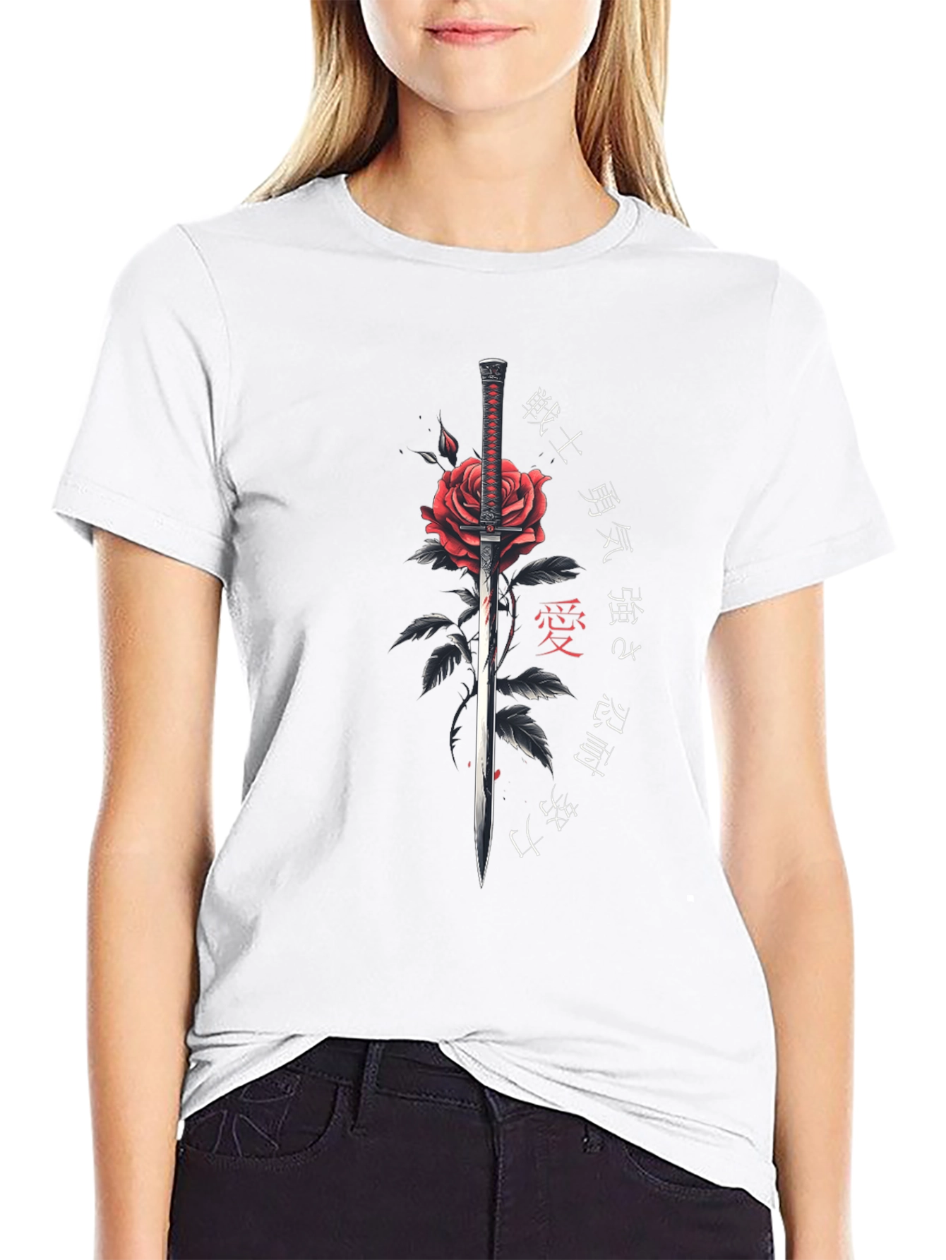 Rose & Sword Mens Graphic T-Shirt