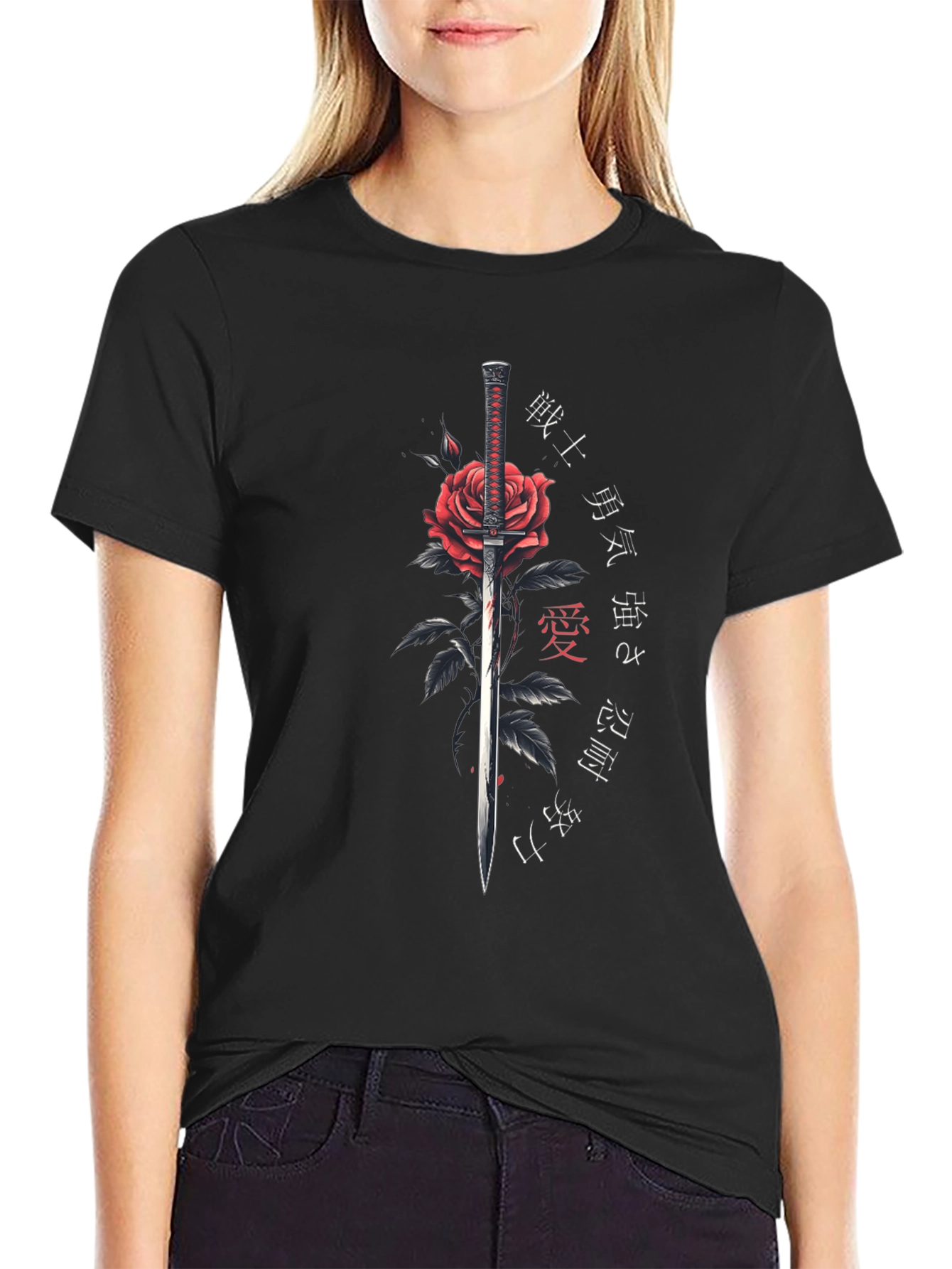 Rose & Sword Mens Graphic T-Shirt