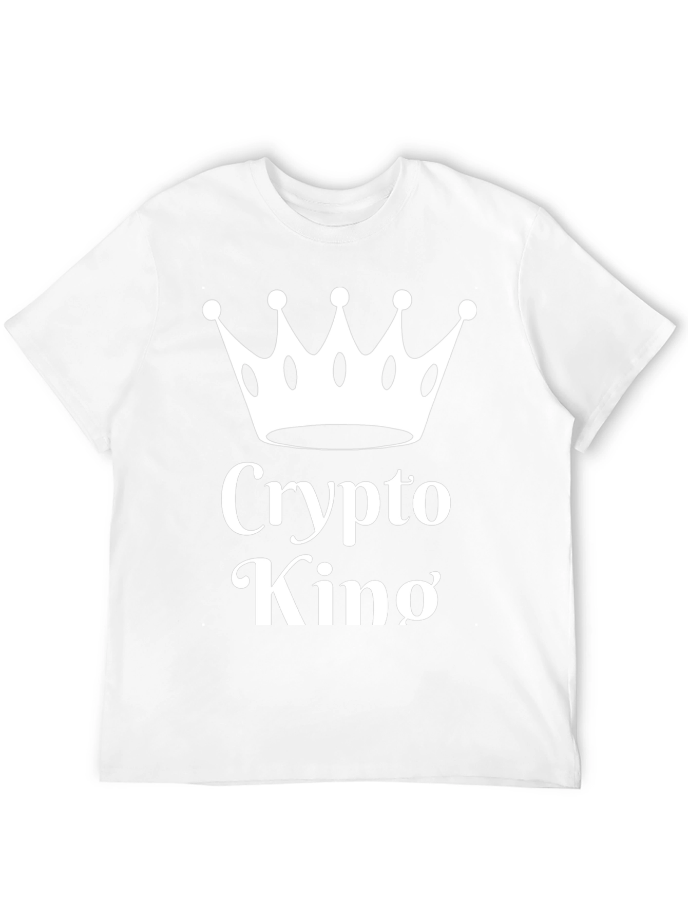 Crypto King T-Shirt - Black Cotton Tee with Crown