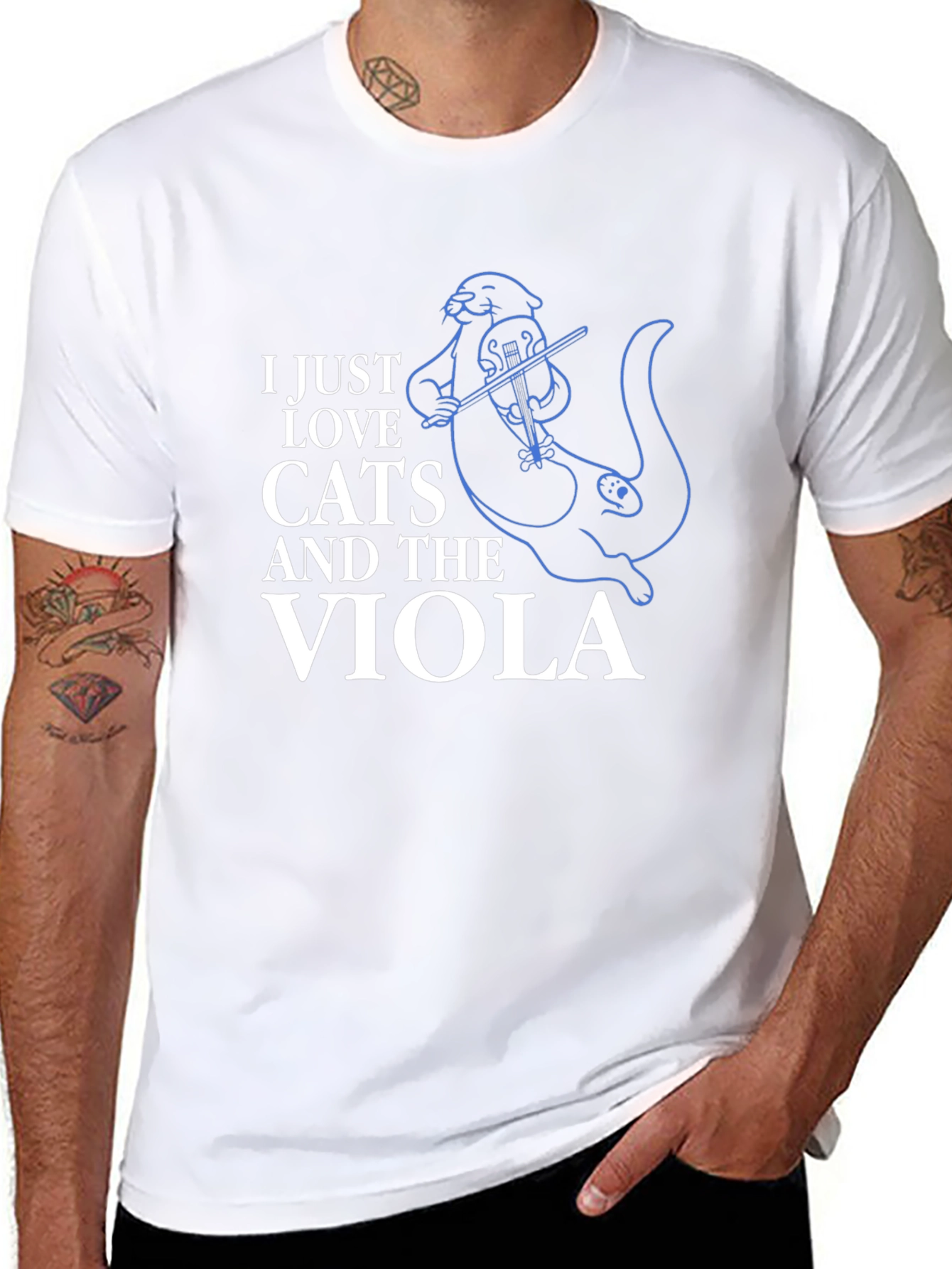 Cats and Viola T-Shirt - Music Lover Tee