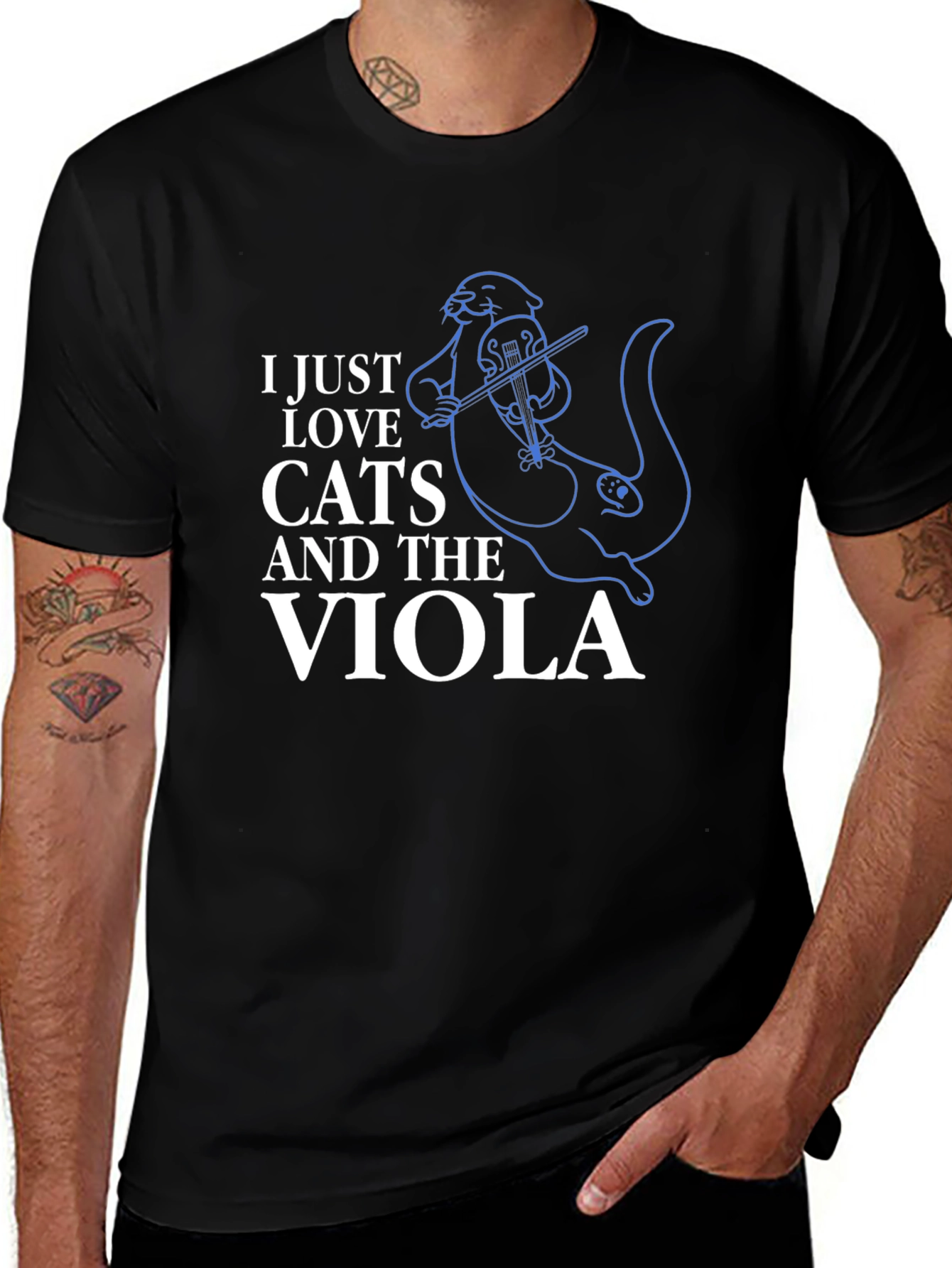 Cats and Viola T-Shirt - Music Lover Tee