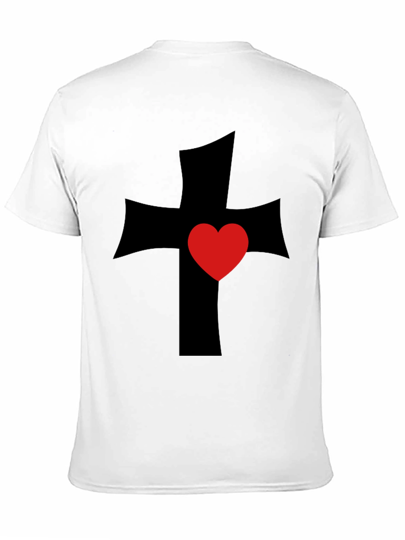 Cross Heart Graphic Tee - Black
