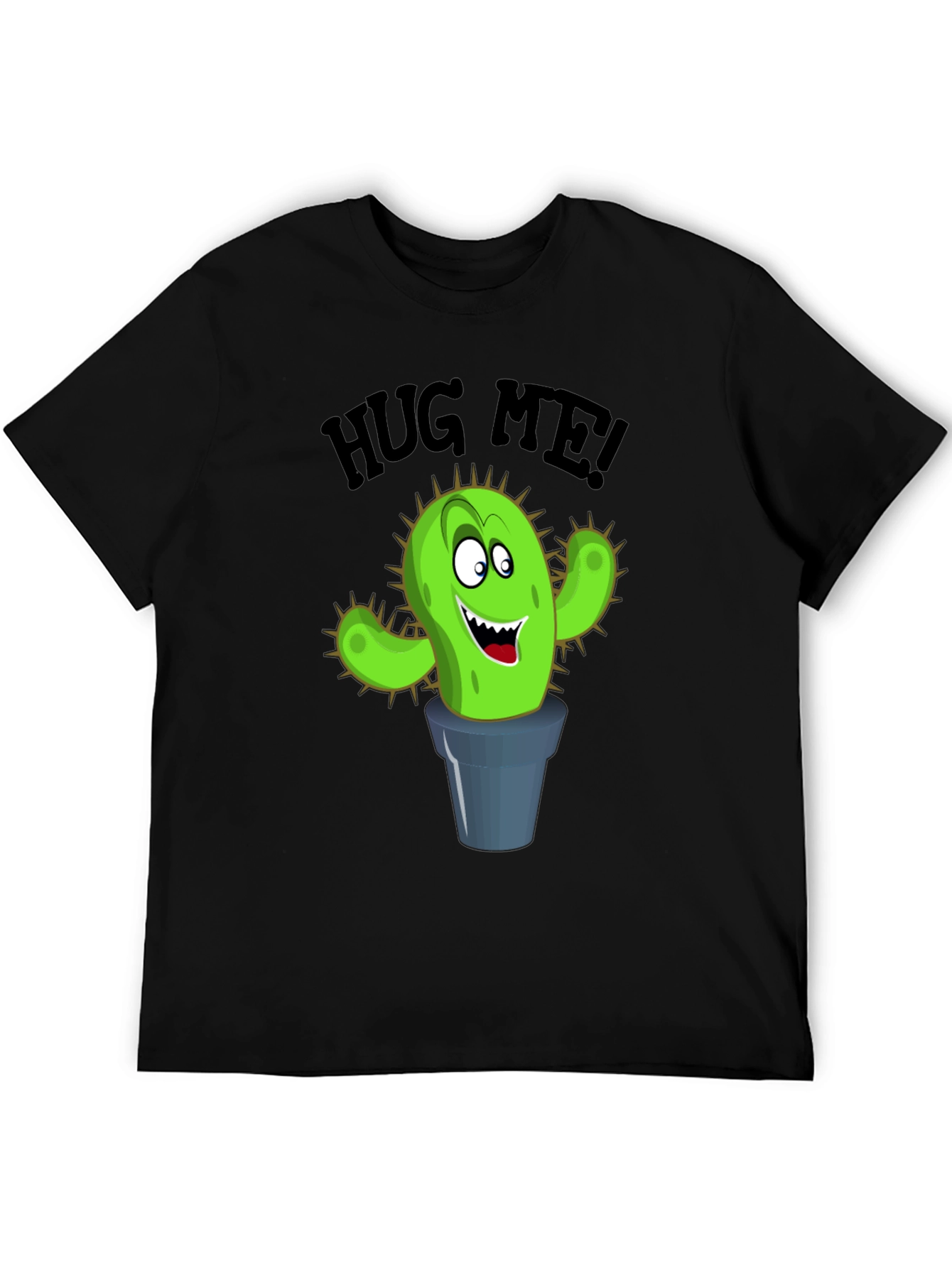 Hug Me Cactus Graphic T-Shirt - Funny Novelty Tee
