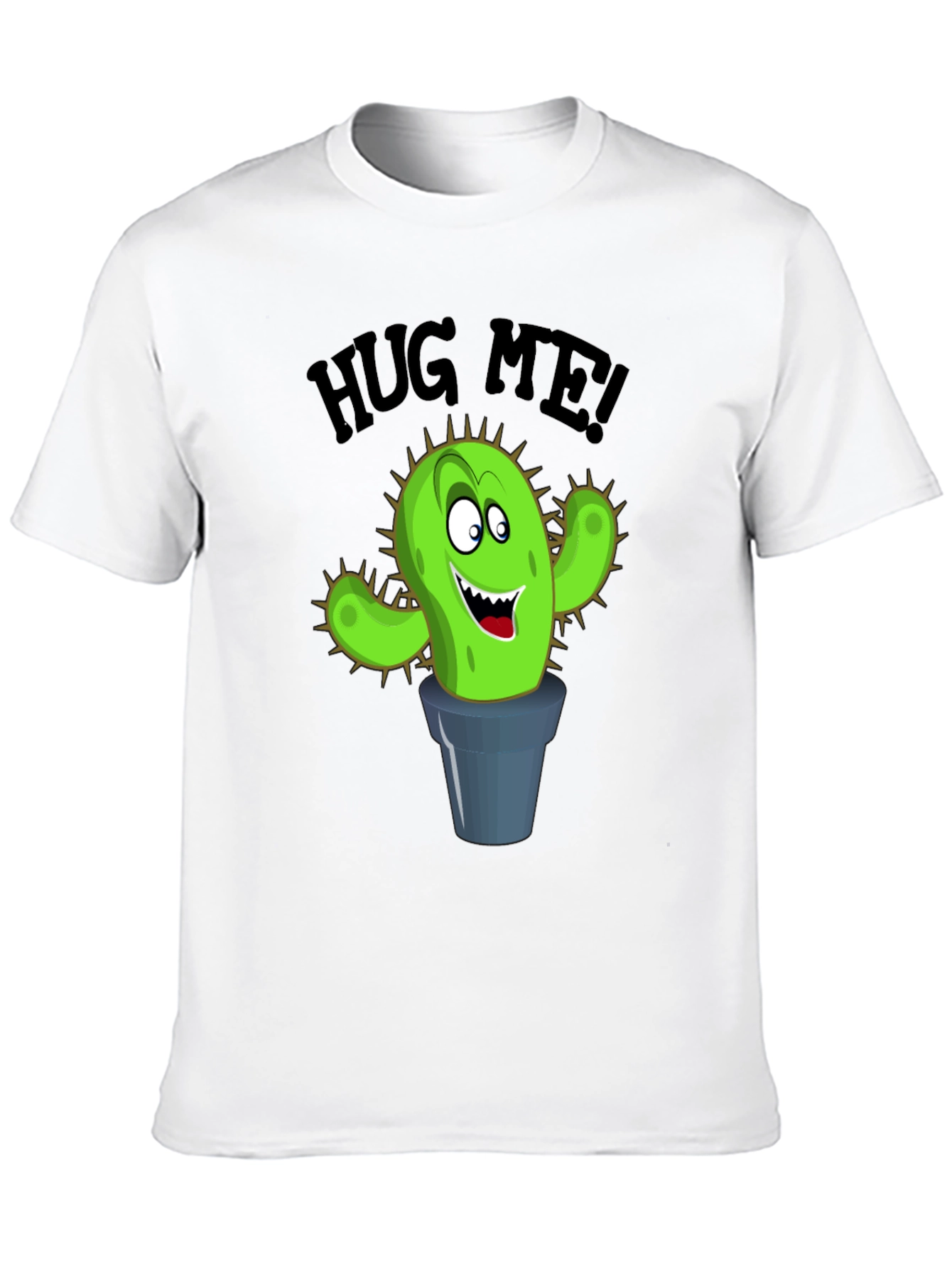 Hug Me Cactus Graphic T-Shirt - Funny Novelty Tee