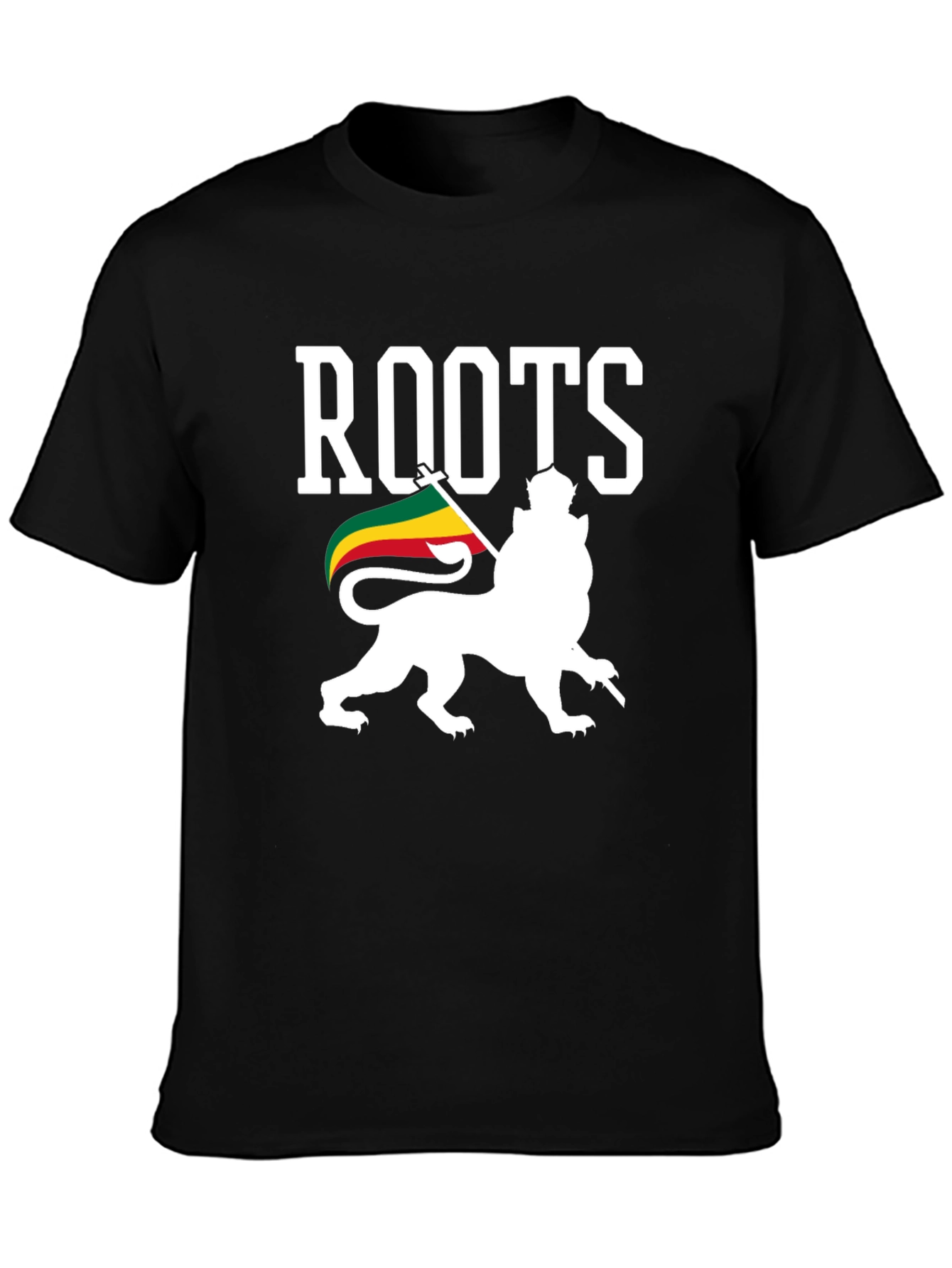 Roots Lion T-Shirt - Black Reggae Tee