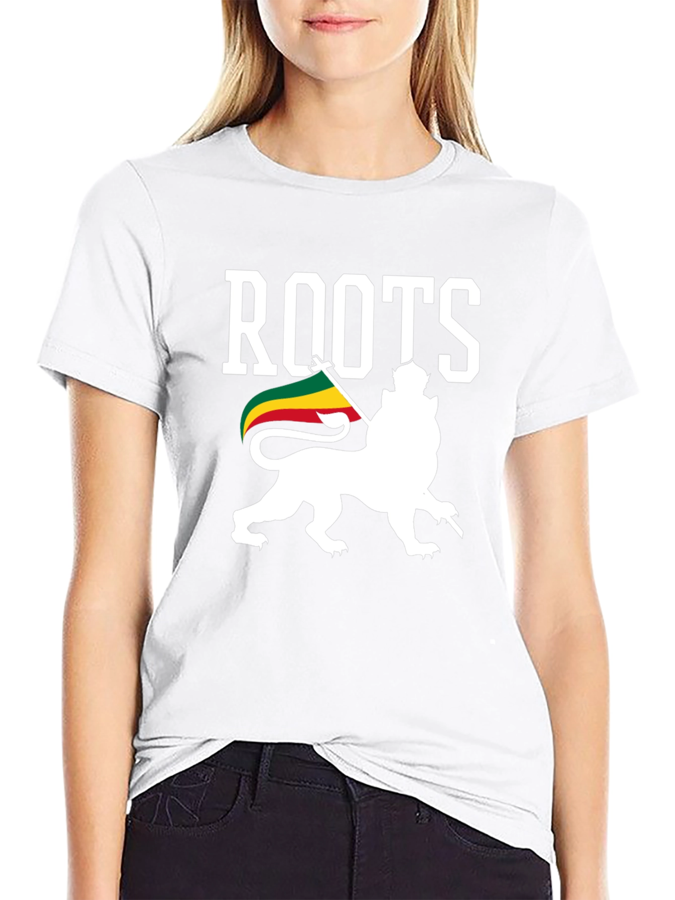 Roots Lion T-Shirt - Black Reggae Tee