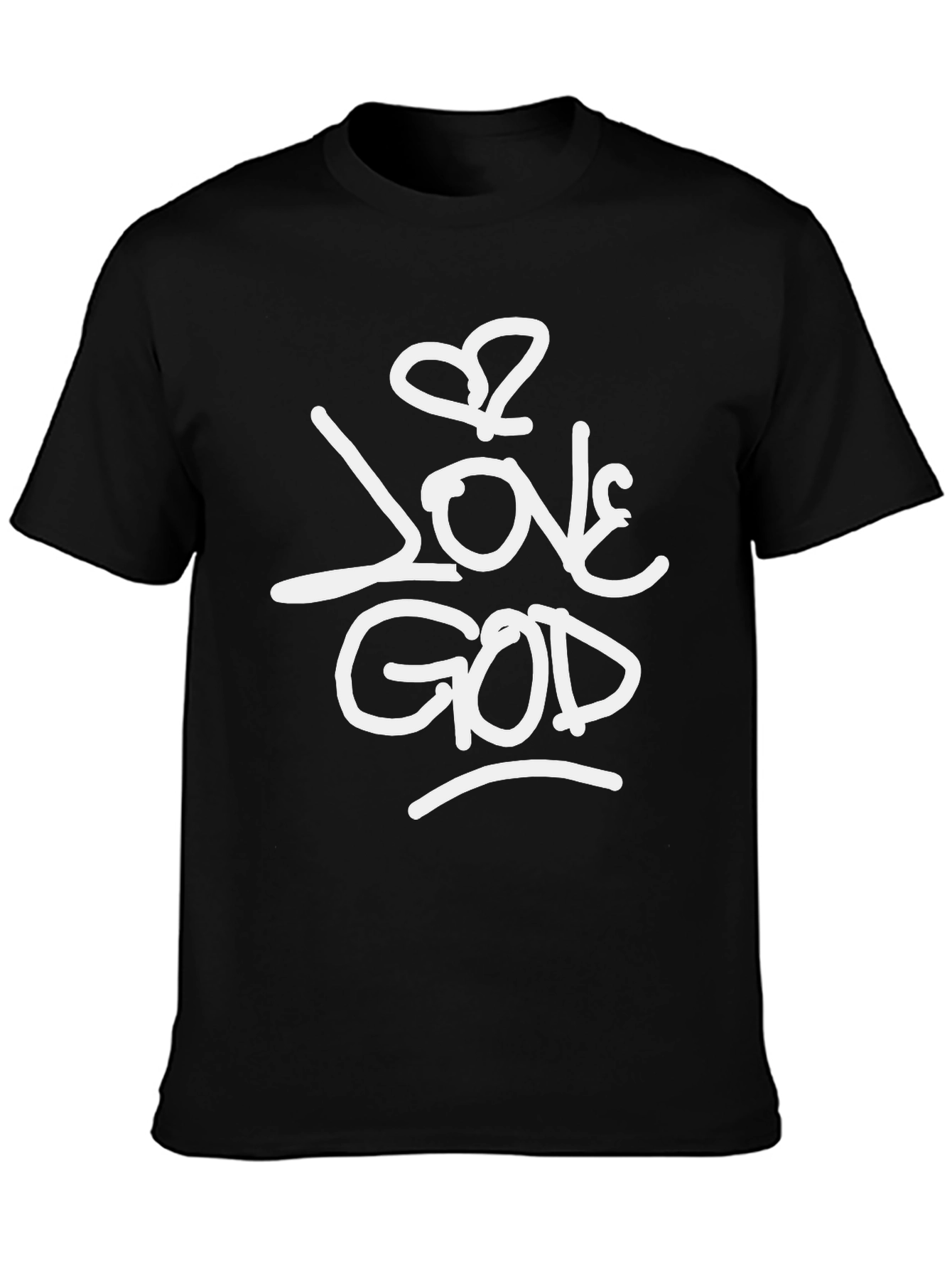 Love God Graphic Print T-Shirt