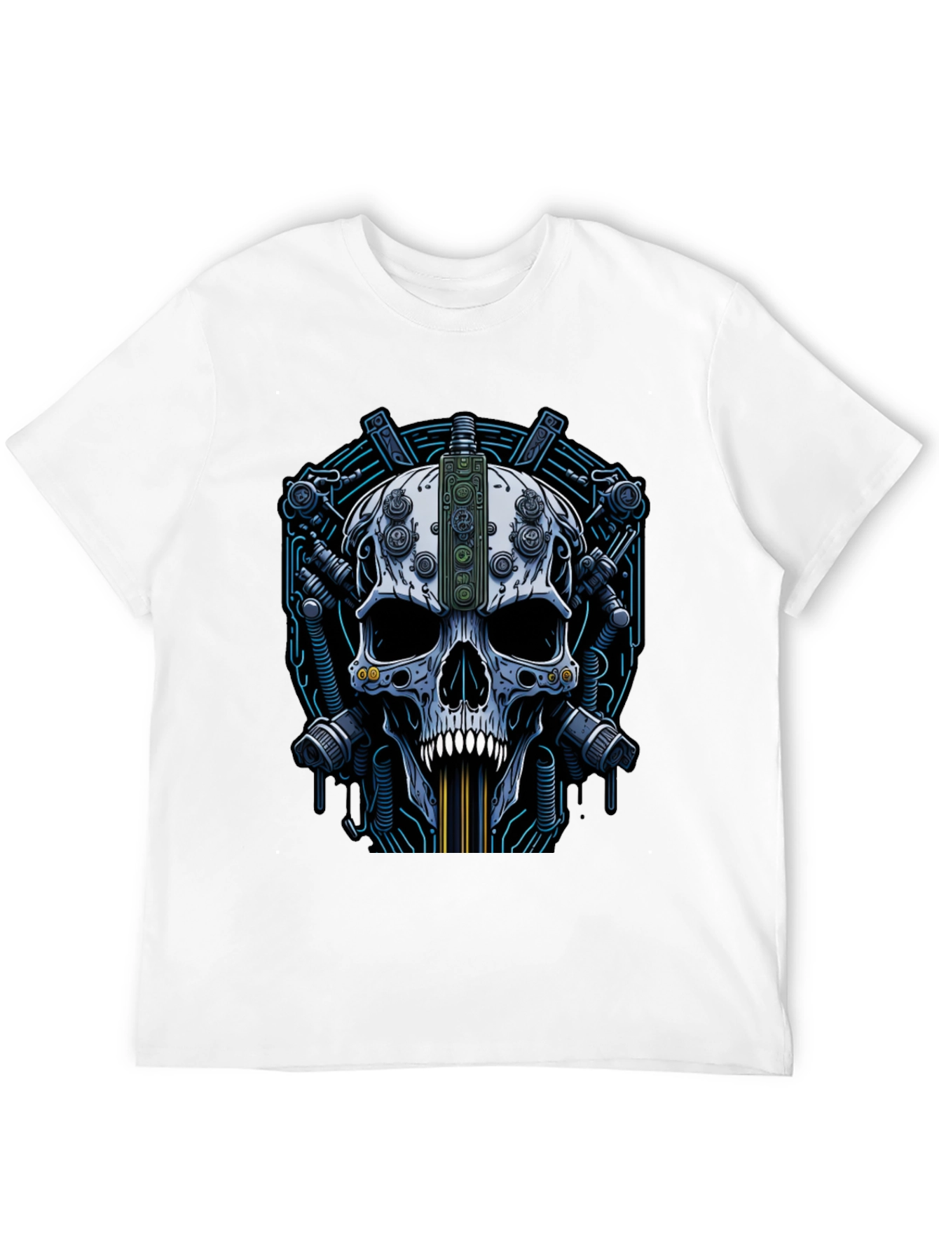 Steampunk Skull Graphic Tee - Black
