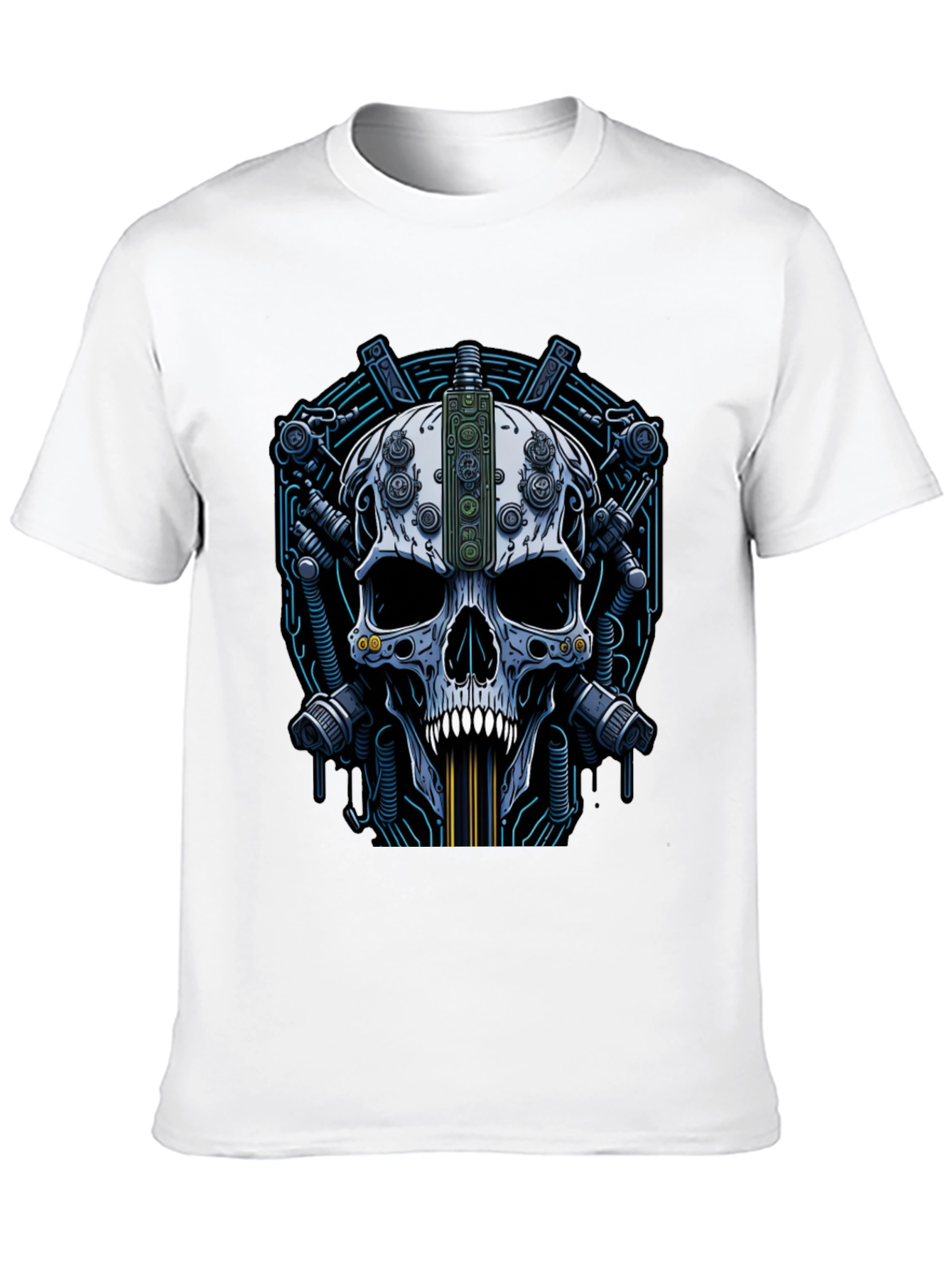 Steampunk Skull Graphic Tee - Black
