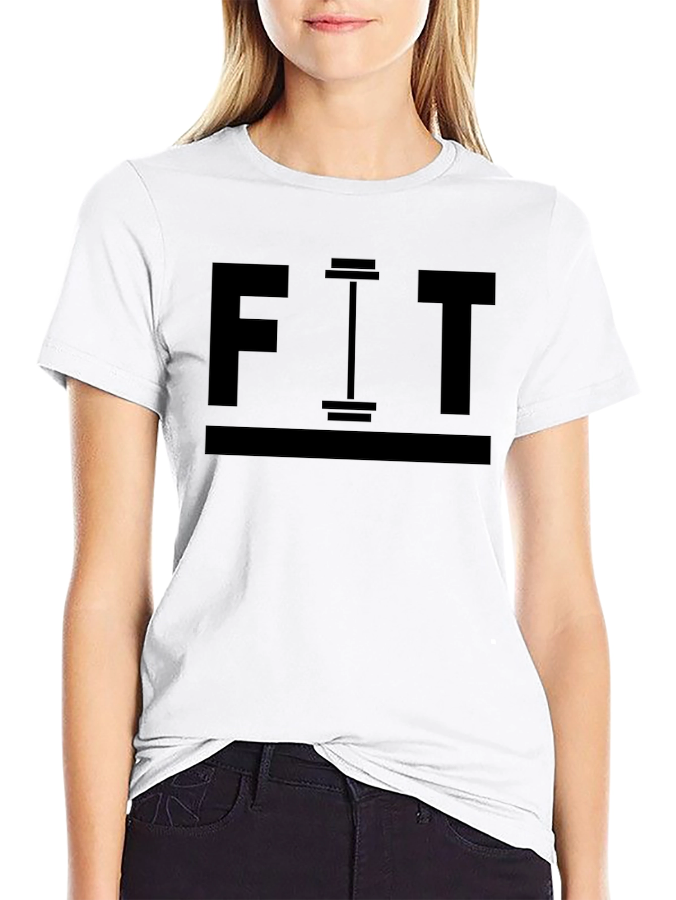 Fit Black Graphic T-Shirt - Workout Motivation
