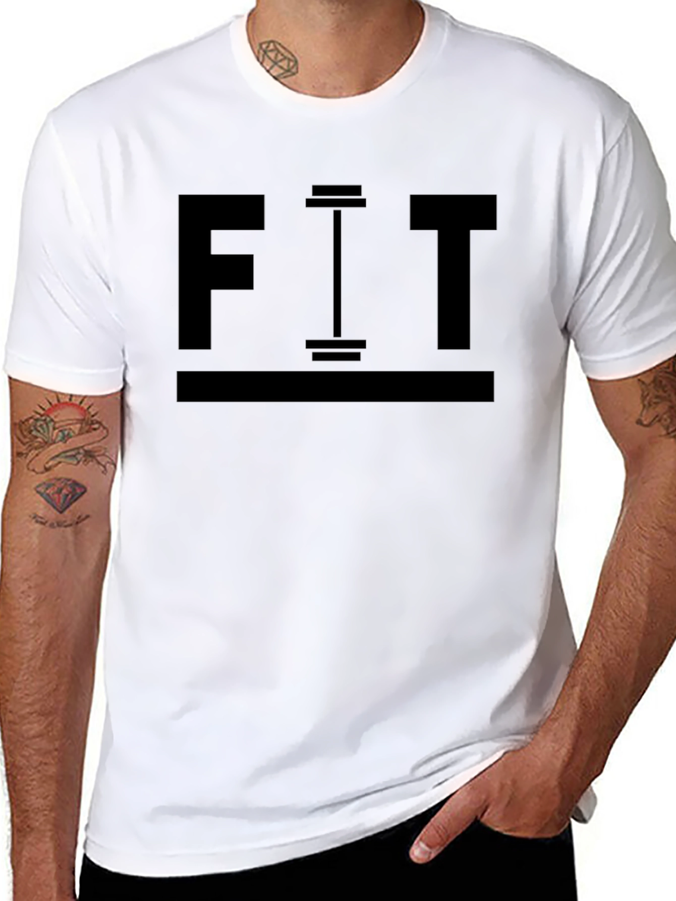 Fit Black Graphic T-Shirt - Workout Motivation