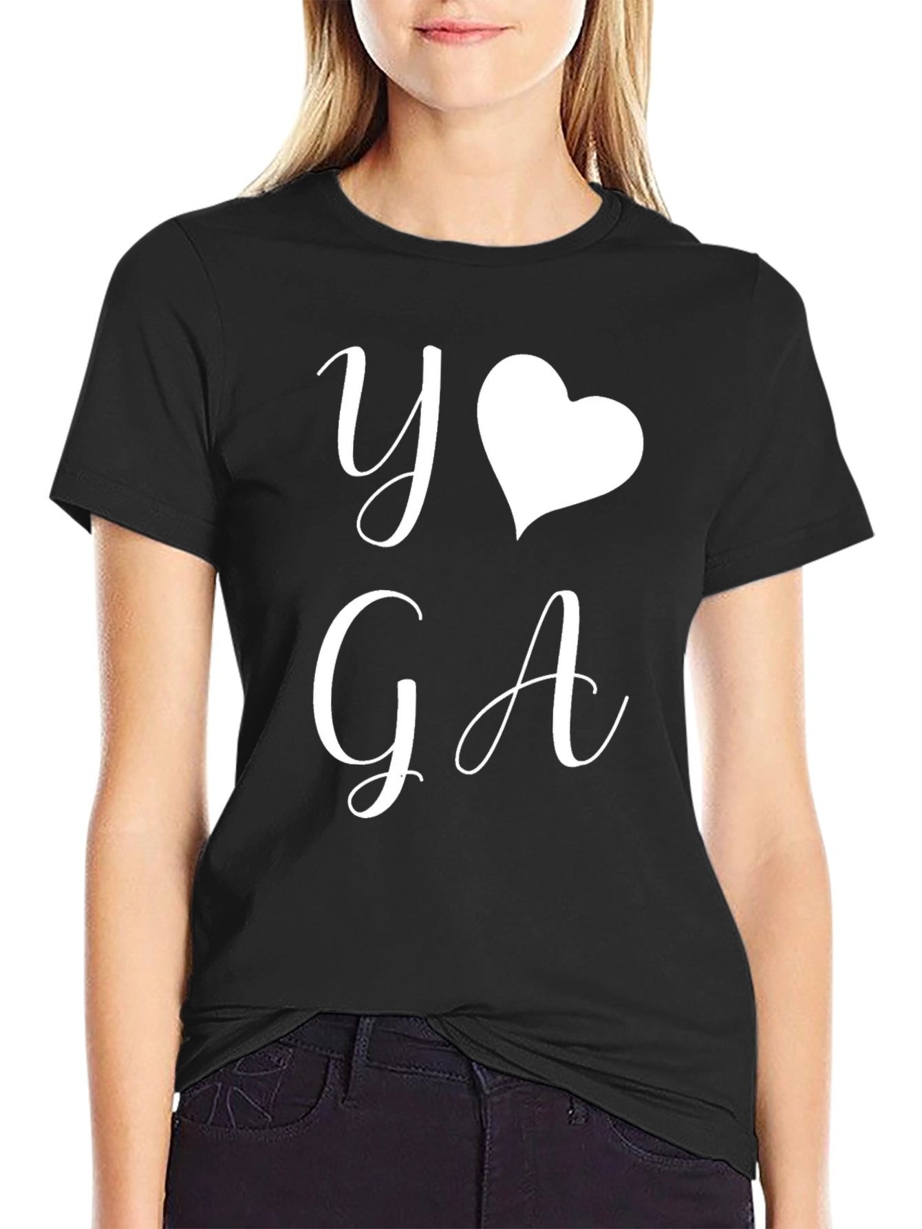 Yoga Love Black T-Shirt - Stylish Comfort