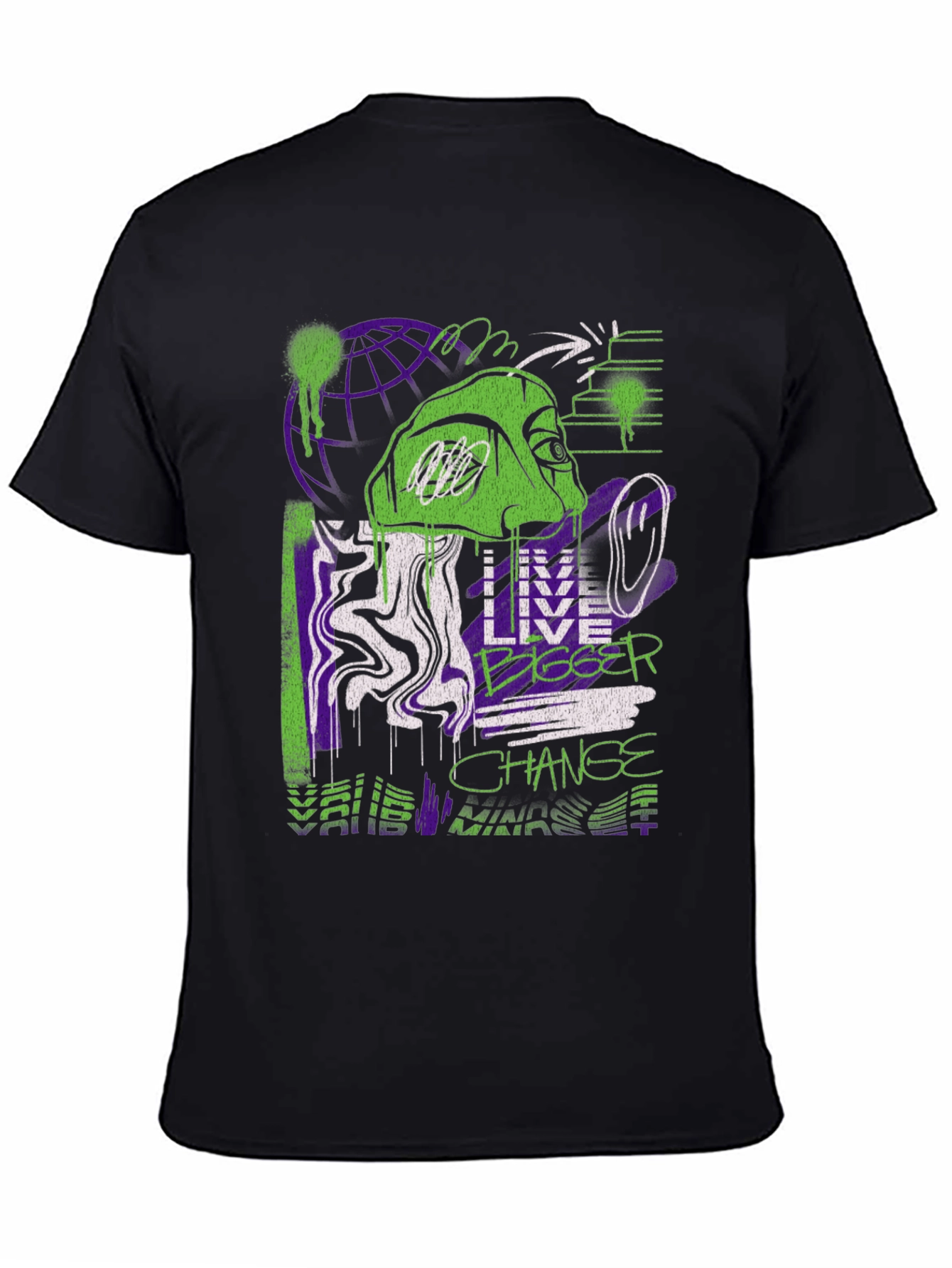 Live Bigger Graphic Print T-Shirt