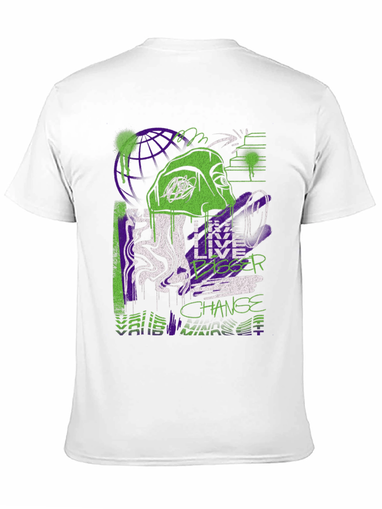 Live Bigger Graphic Print T-Shirt