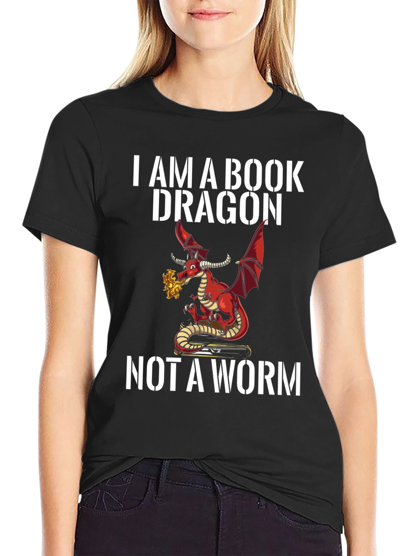 Book Dragon Graphic T-Shirt