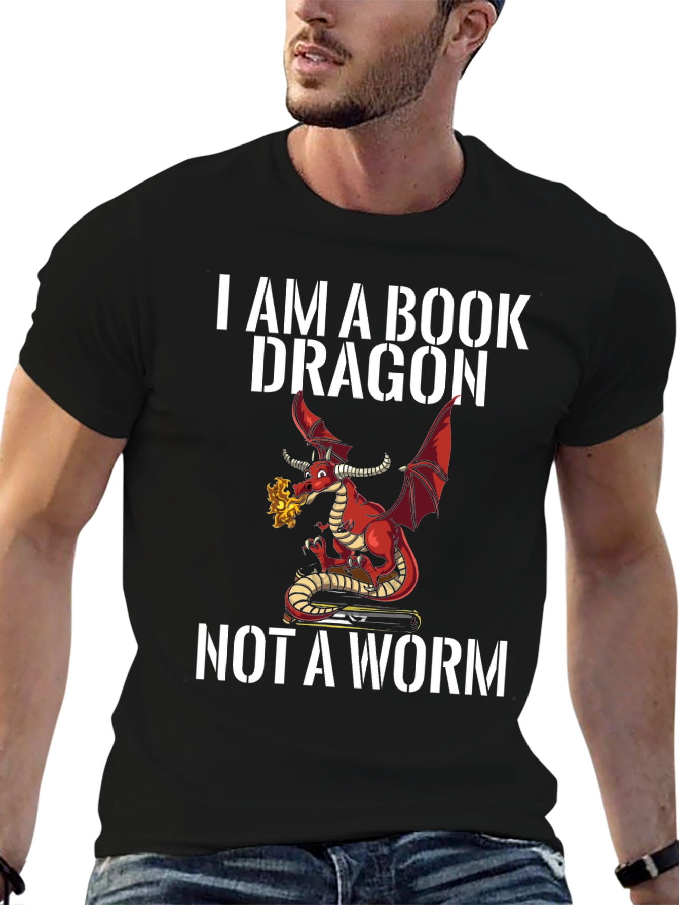 Book Dragon Graphic T-Shirt