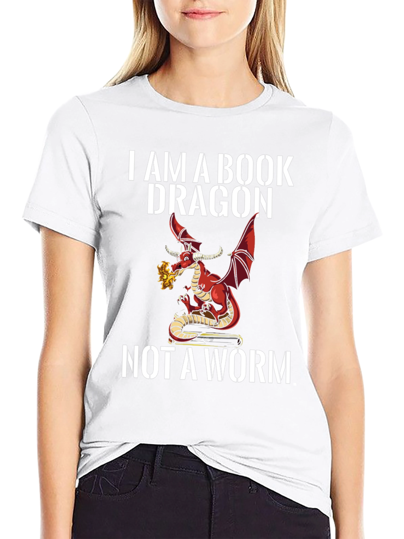 Book Dragon Graphic T-Shirt