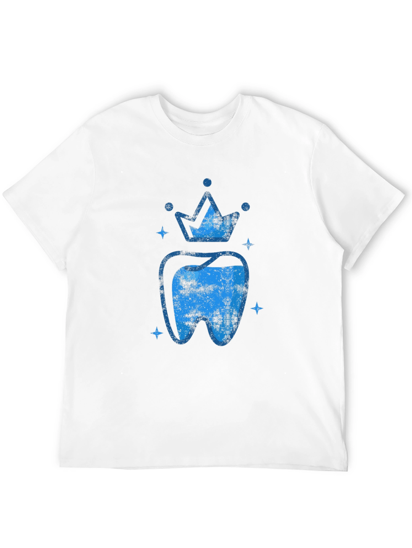 King Tooth Graphic Tee - Blue Crown Dentist Shirt