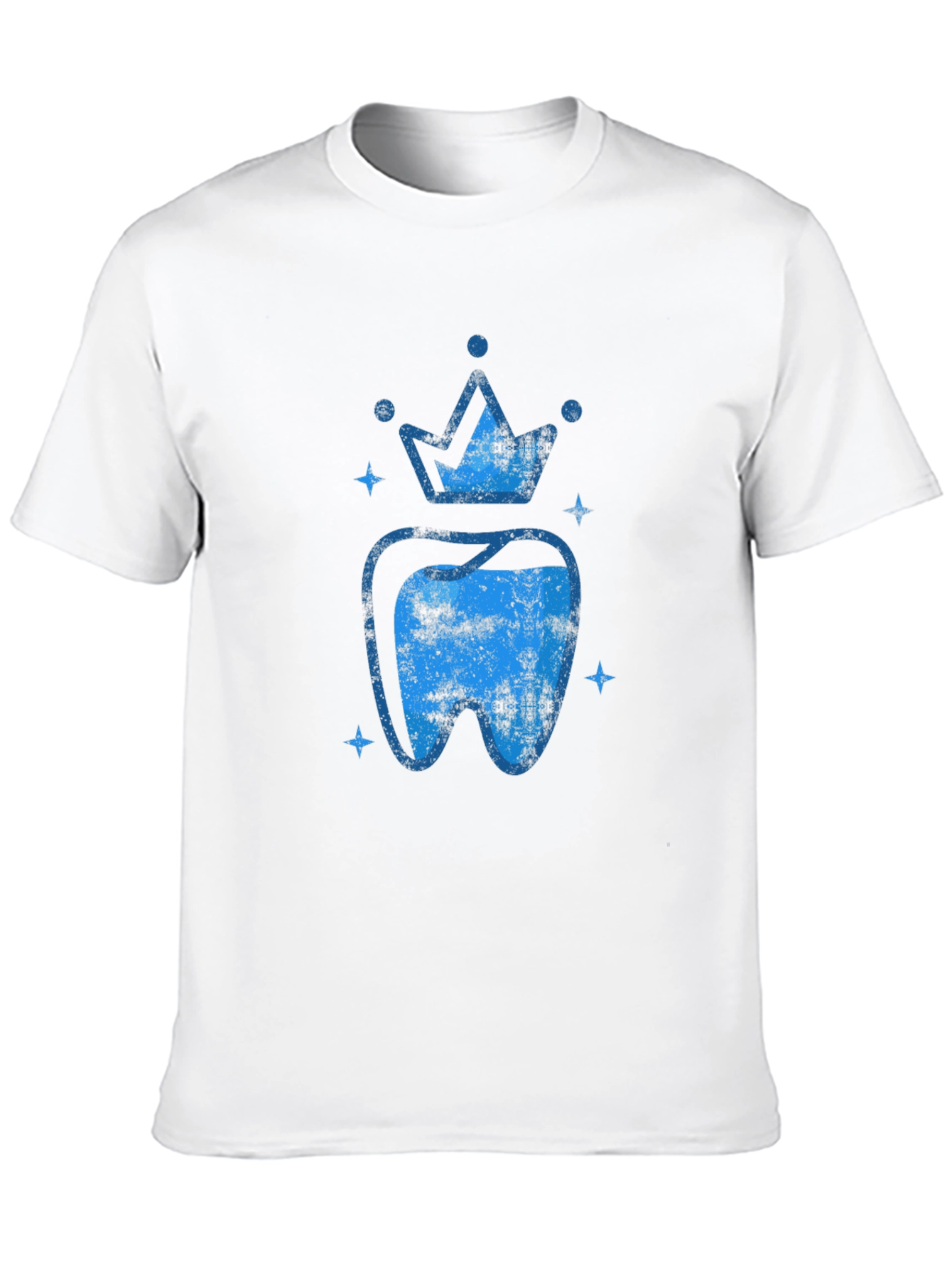 King Tooth Graphic Tee - Blue Crown Dentist Shirt