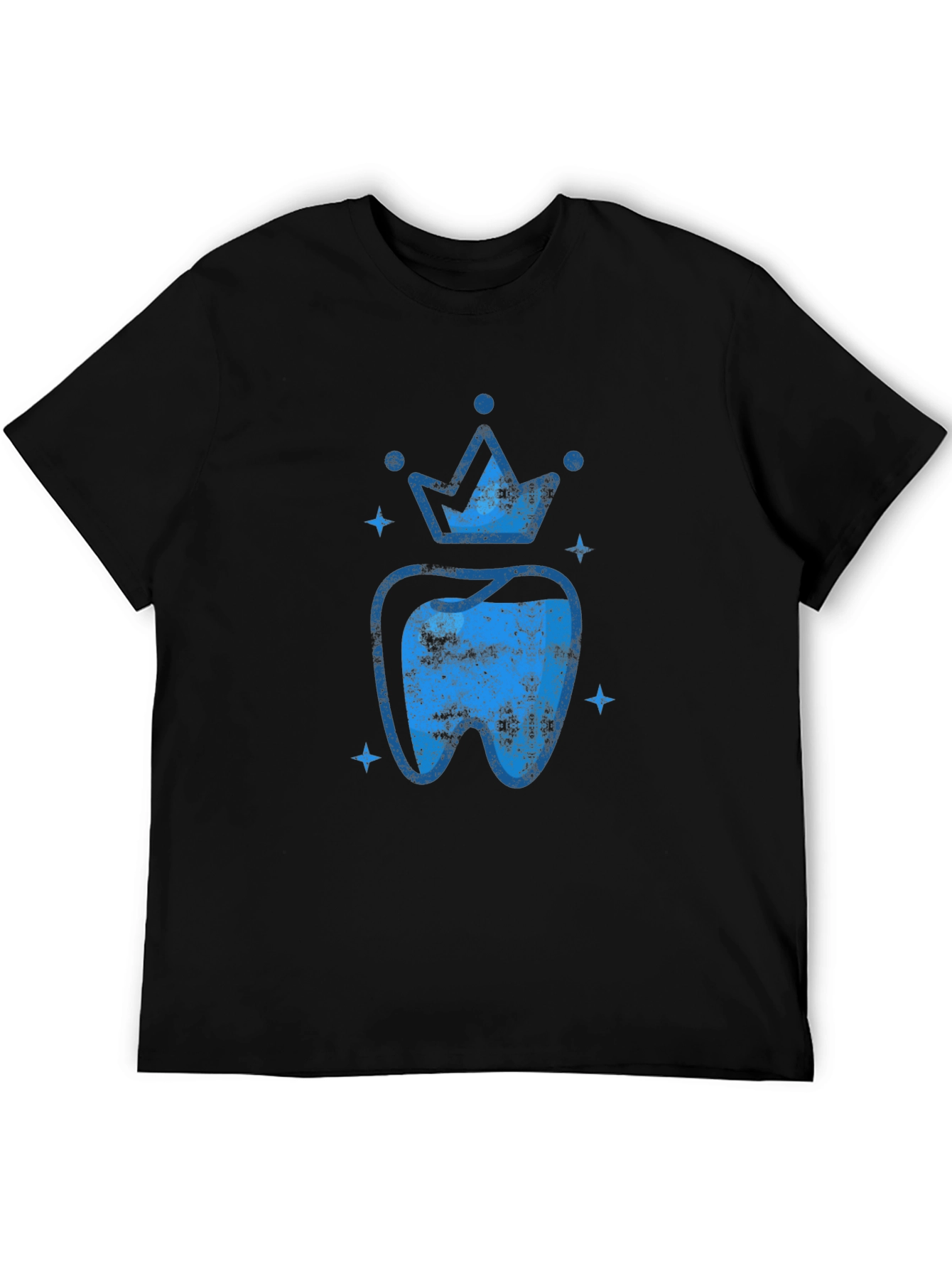 King Tooth Graphic Tee - Blue Crown Dentist Shirt