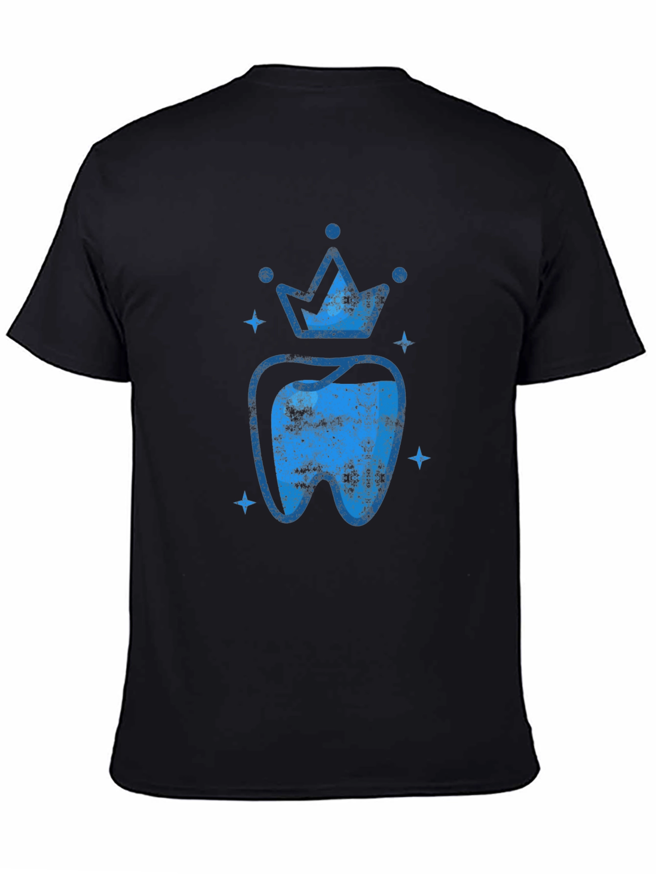 King Tooth Graphic Tee - Blue Crown Dentist Shirt