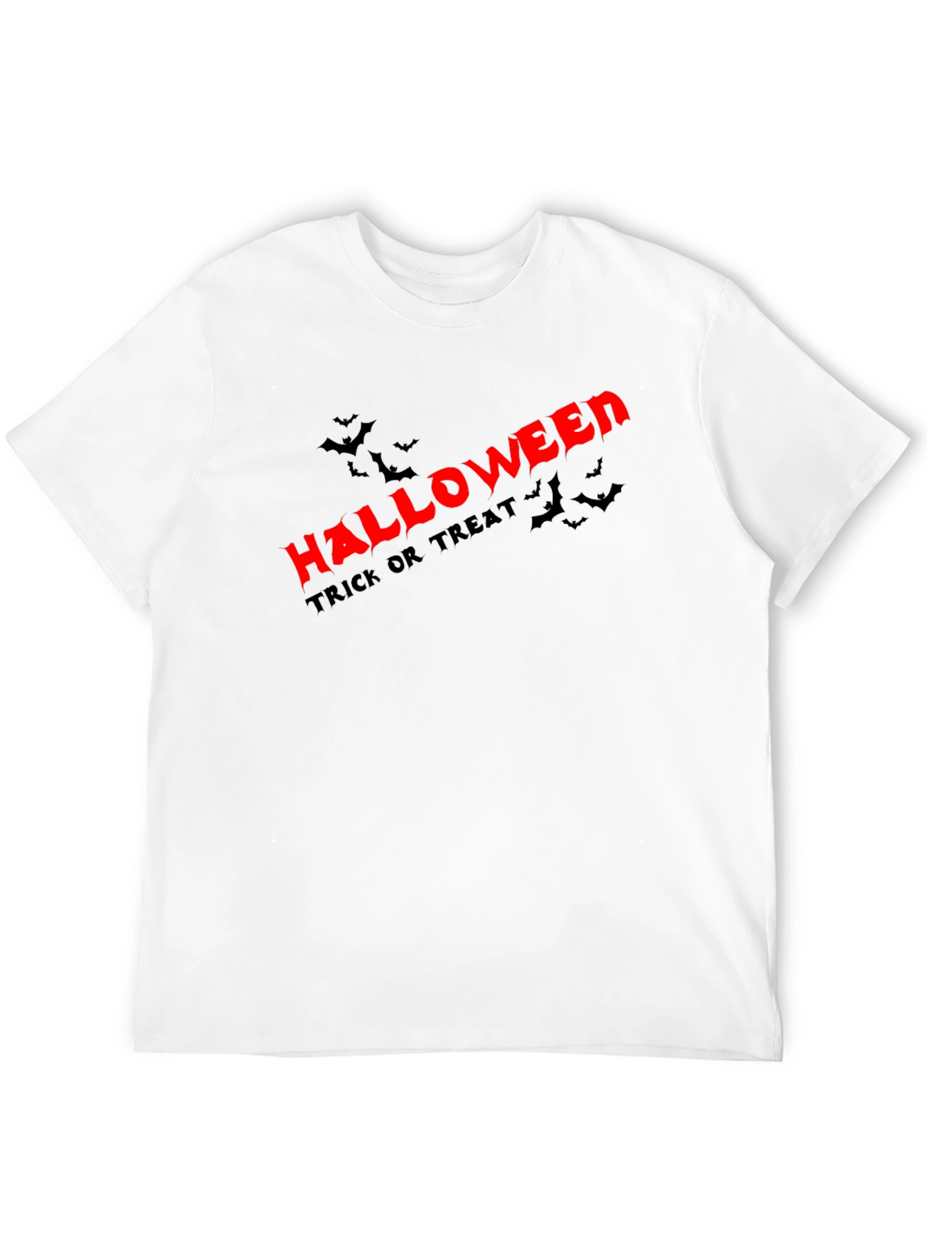 Halloween Bats Graphic Black T-Shirt
