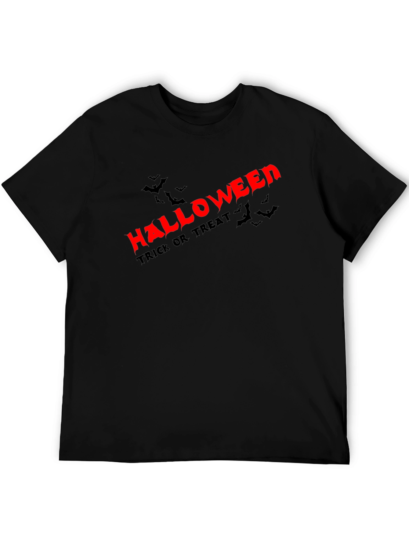 Halloween Bats Graphic Black T-Shirt