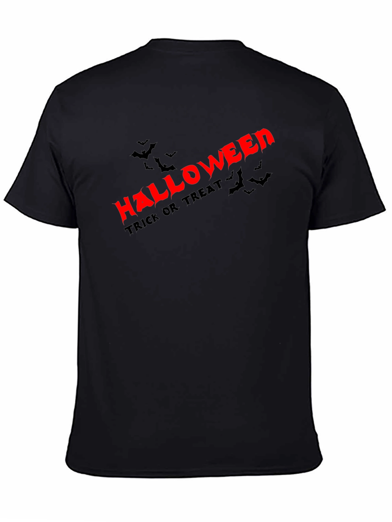 Halloween Bats Graphic Black T-Shirt