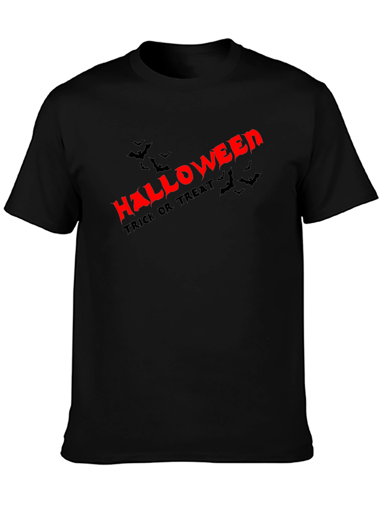 Halloween Bats Graphic Black T-Shirt