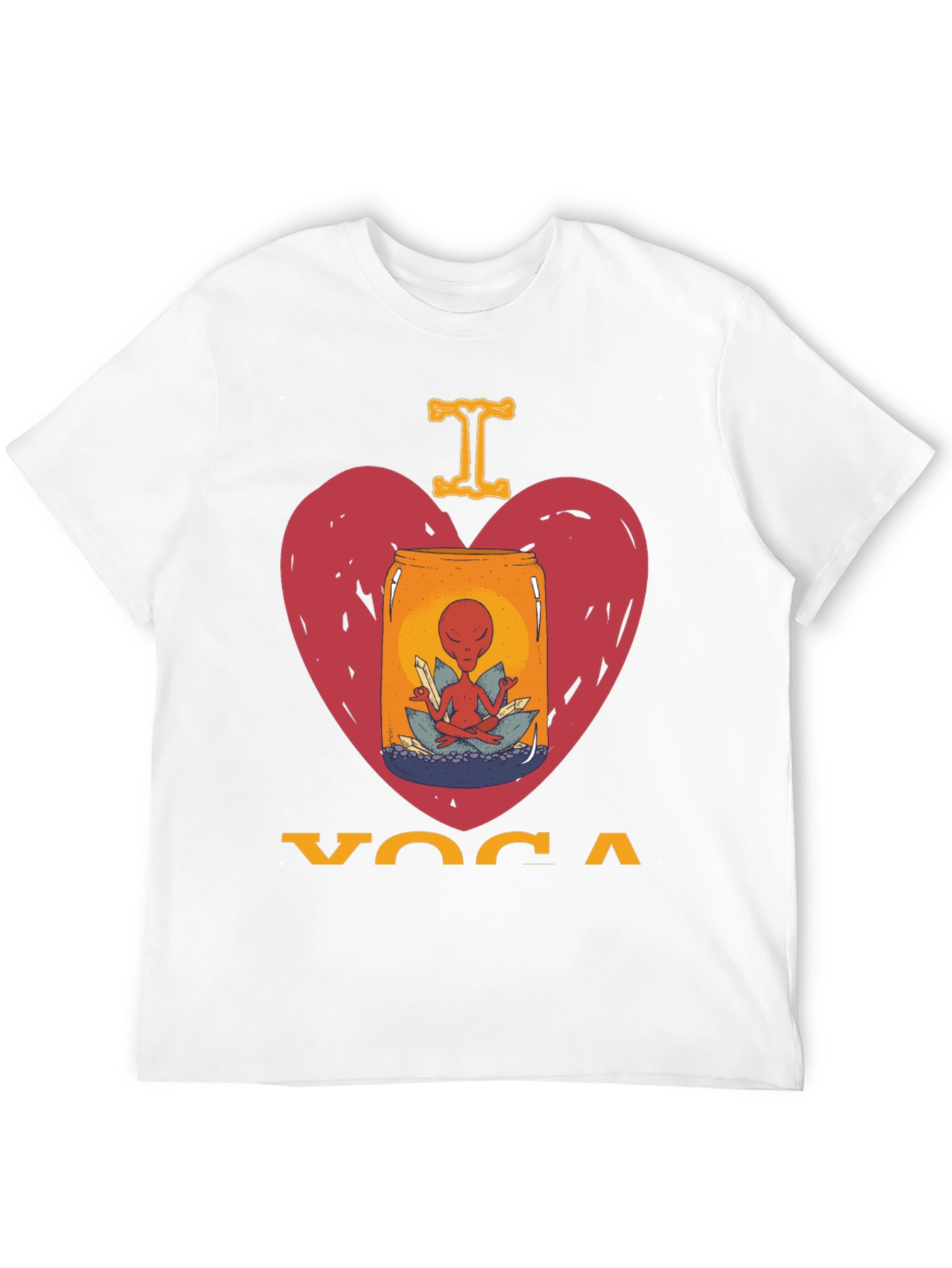 I Love Yoga Alien T-Shirt