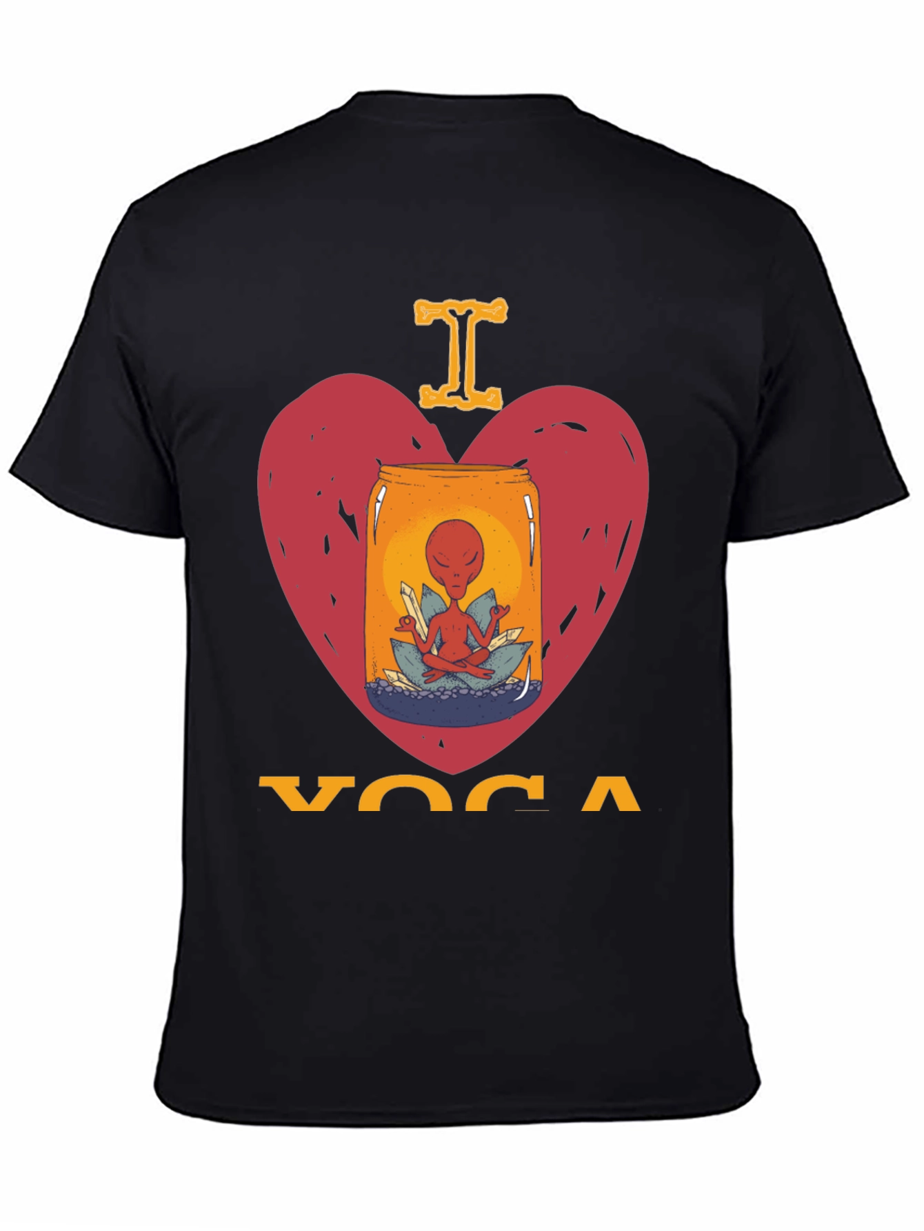 I Love Yoga Alien T-Shirt