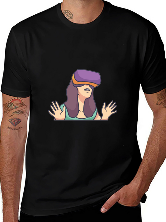VR Cartoon Graphic T-Shirt