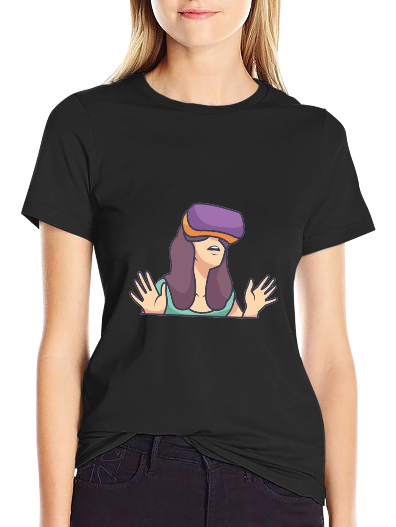 VR Cartoon Graphic T-Shirt