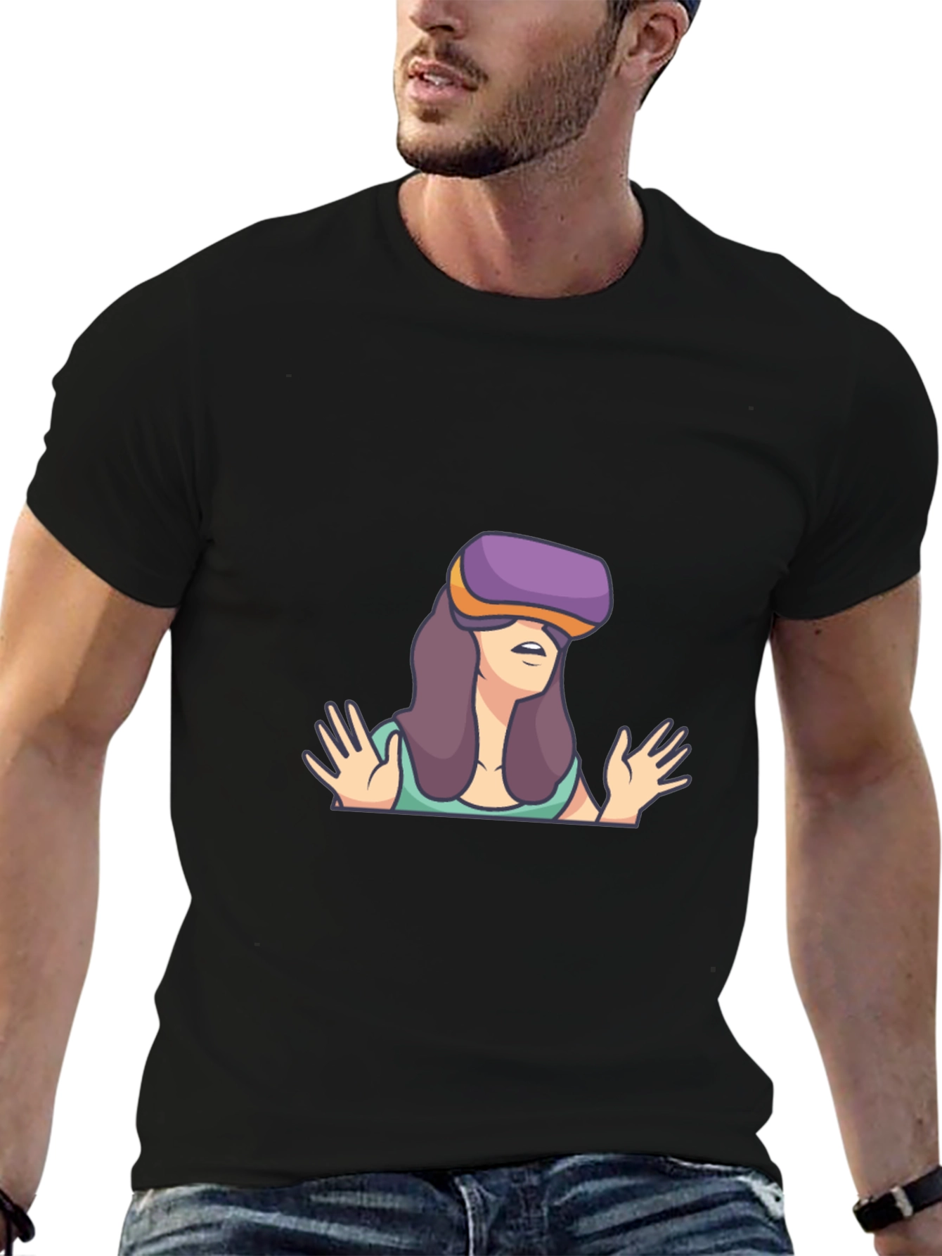 VR Cartoon Graphic T-Shirt