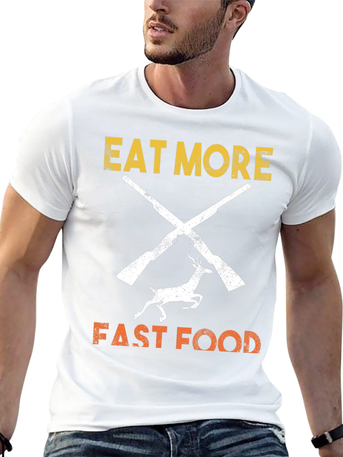 Eat More Fast Food T-Shirt Hunter Design