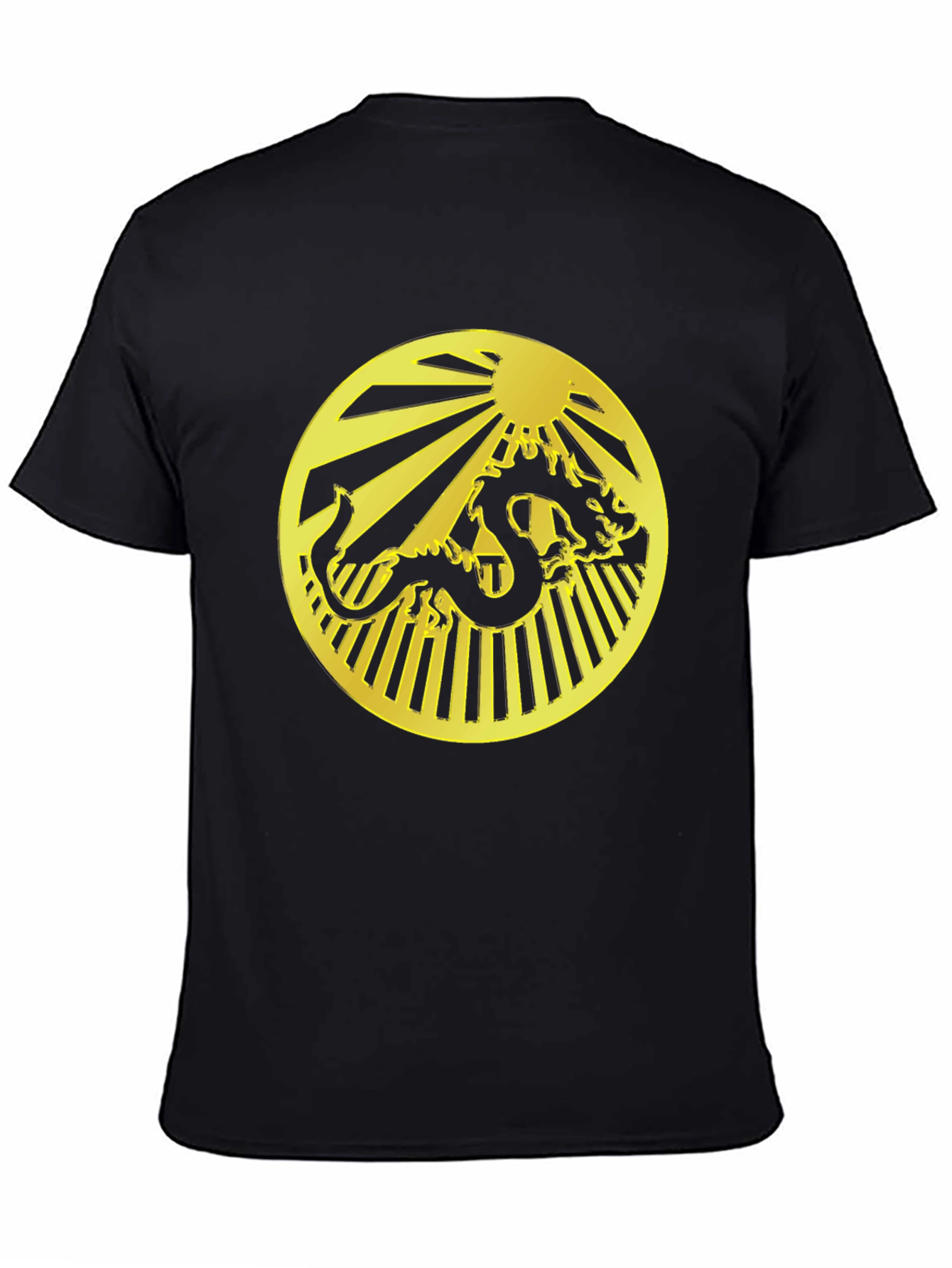 Dragon Circle Graphic Black T-Shirt