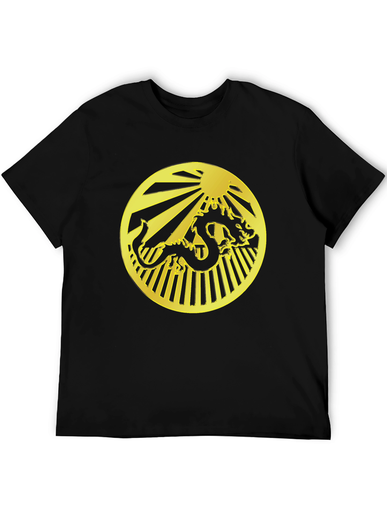 Dragon Circle Graphic Black T-Shirt