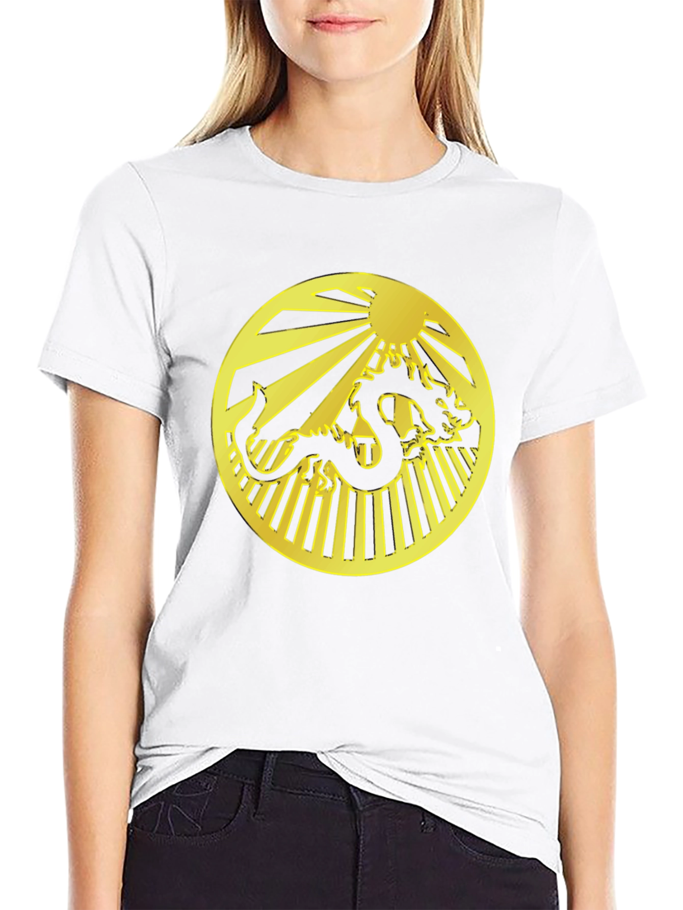 Dragon Circle Graphic Black T-Shirt