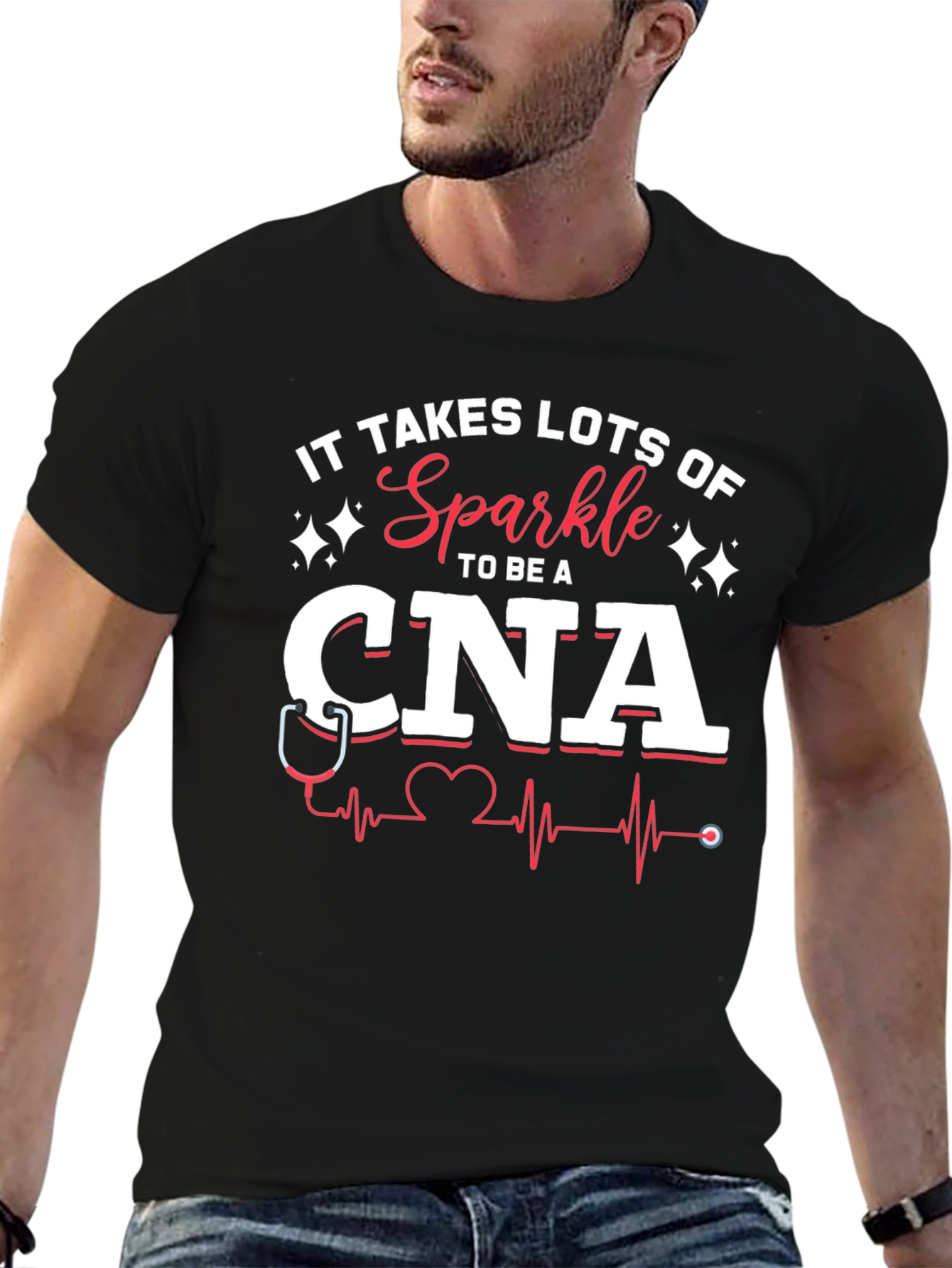 Sparkle CNA T-Shirt - Certified Nursing Assistant Apparel