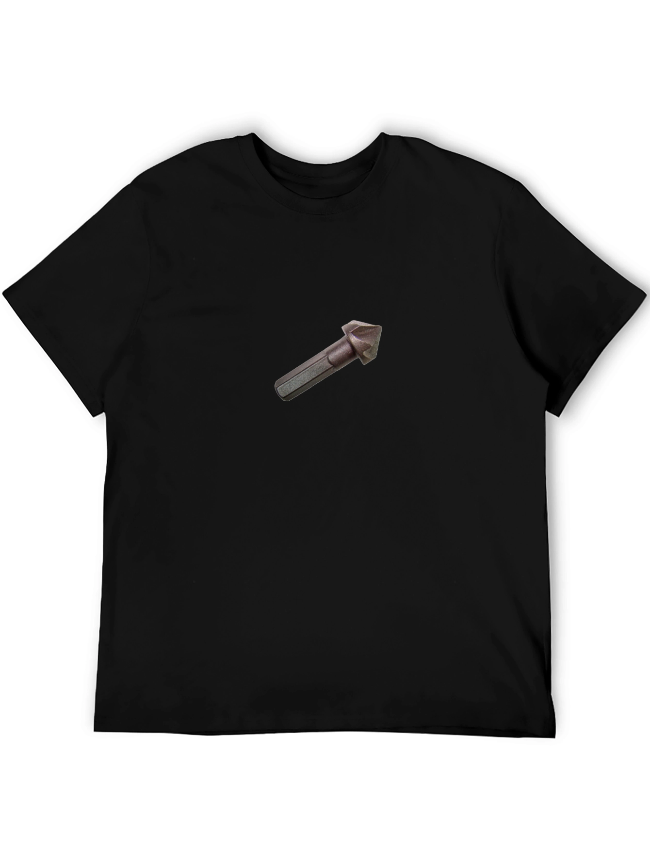 Black Tee Shirt - Drill Bit Design