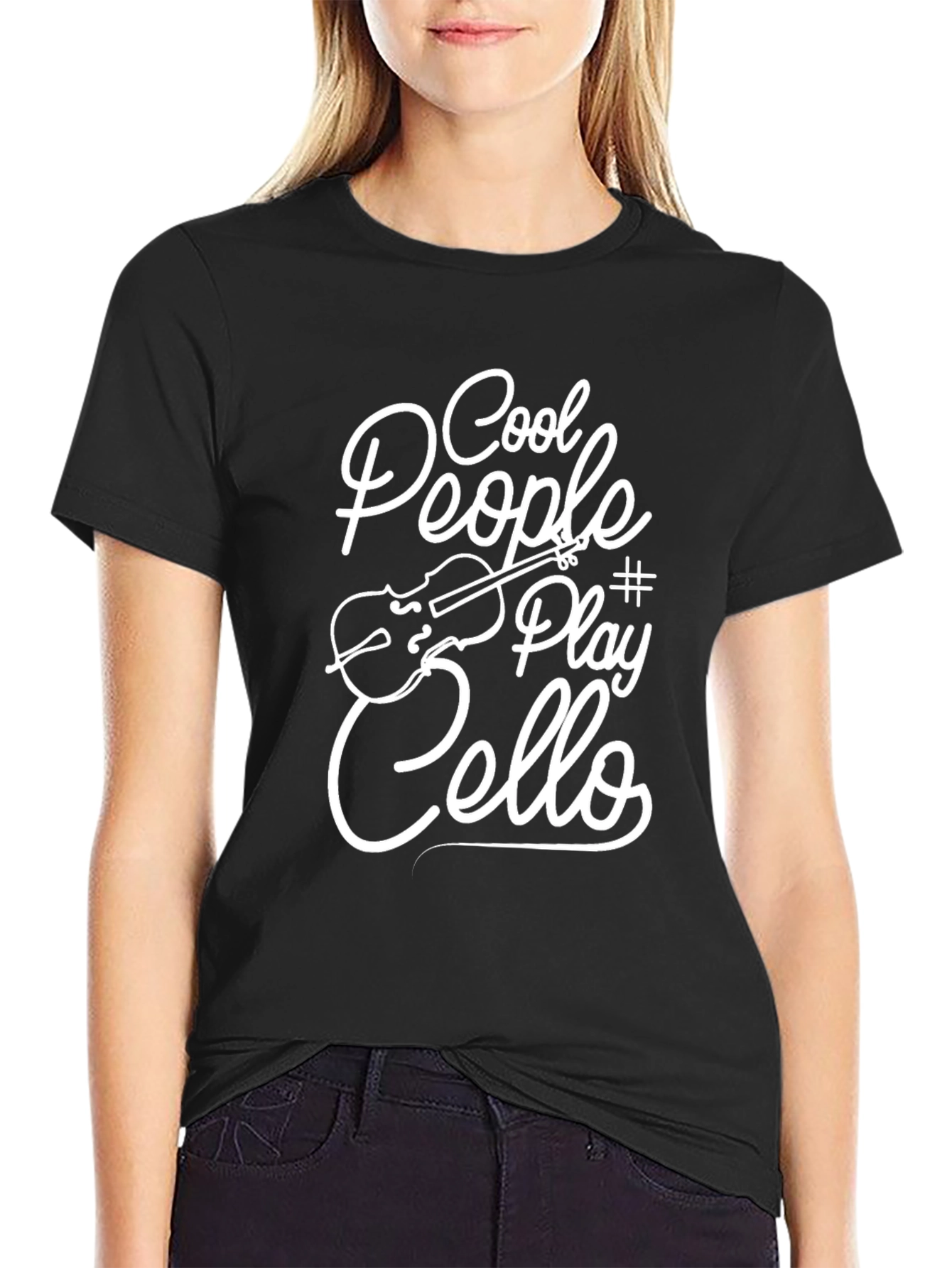 Cool People Play Cello Graphic Tee