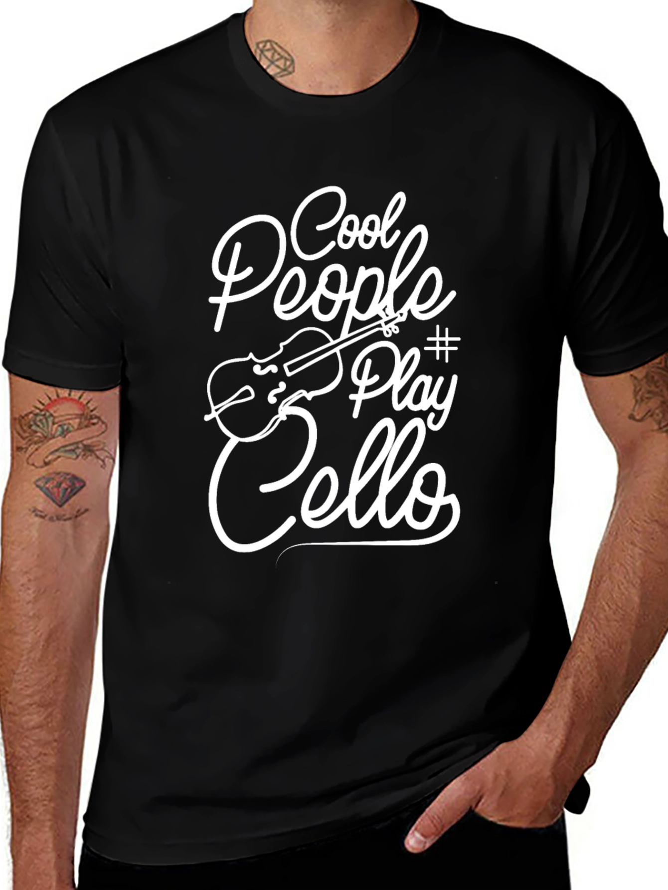 Cool People Play Cello Graphic Tee